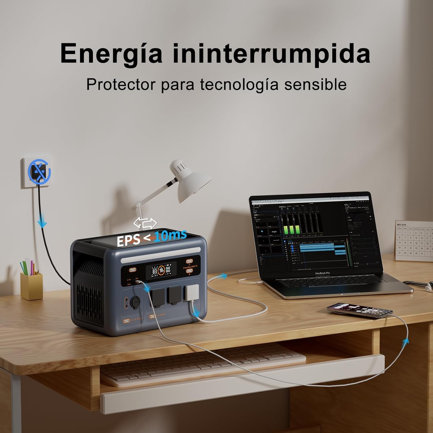 PowerMax 3600PE Estación de Energía Portátil 3600W Solar con 2 Panel 500W | Generador Solar 2016Wh, Batería LiFePO4, Carga Rápida 80% en 45min, APP, Power Station para Camping, Caravana, Emergencias