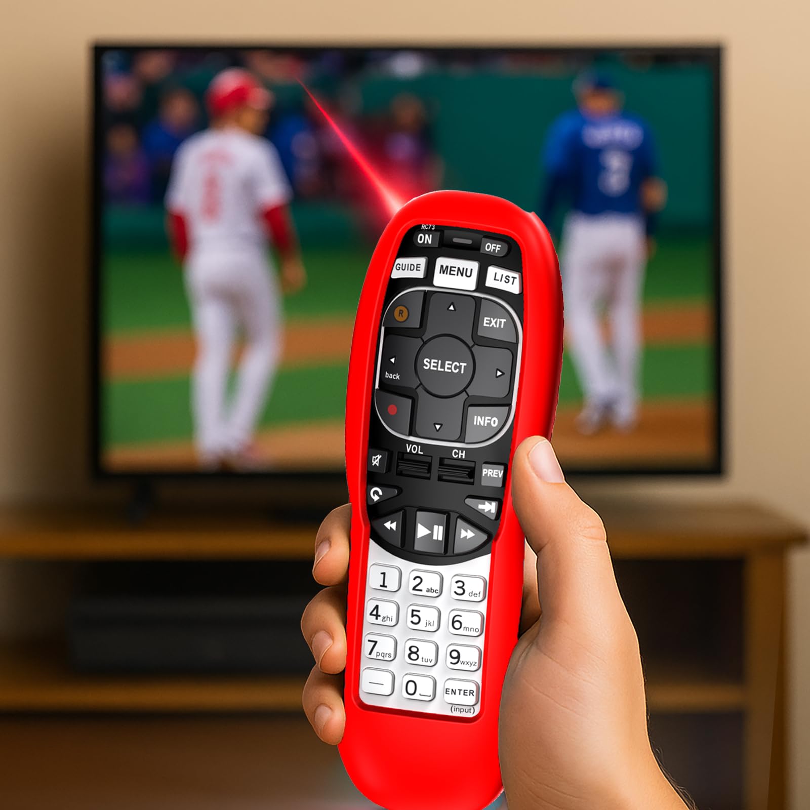 Paquete de 3 fundas para control remoto DirecTV RC73, RC70, RC70H, RC71, RC71H, RC72, RC73B, color morado, azul y rojo