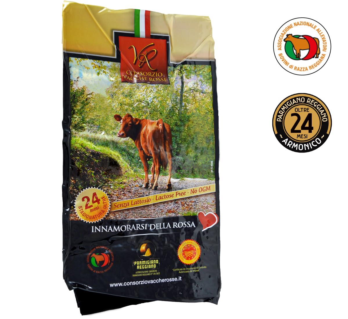 selected by PARMAshop - Bundle - Parmigiano Reggiano g.U. - Vacche Rosse - 24 & 40 Monate + Balsamico-Gewürz Gocce d'Oro