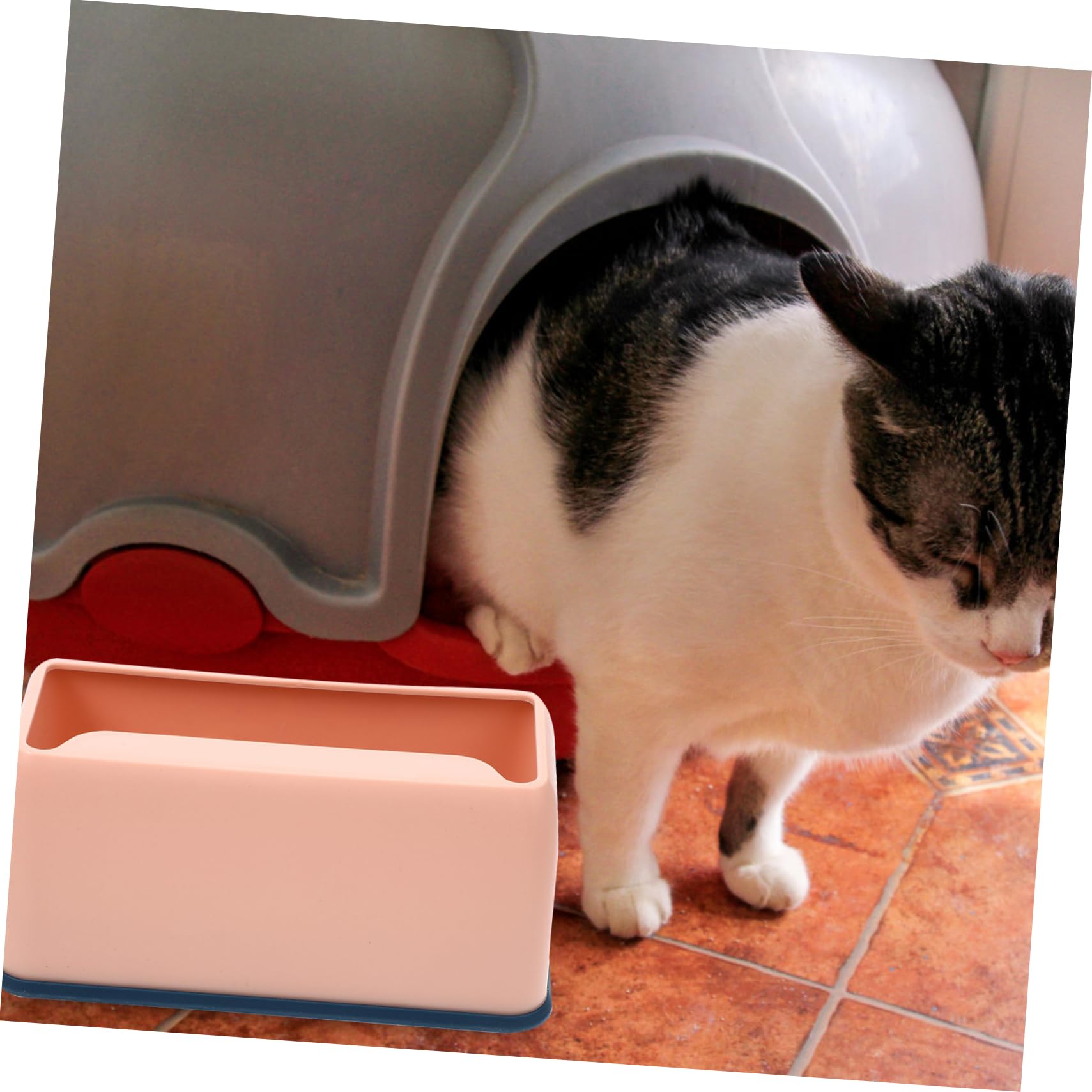 INOOMP 2pezzi Contenitore per Paletta Lettiera per Gatti Supporto Plastica Resistente Facile da Pulire e Riporre Accessori per Animali Domestici Base per Raccogliere Residui di Lettiera