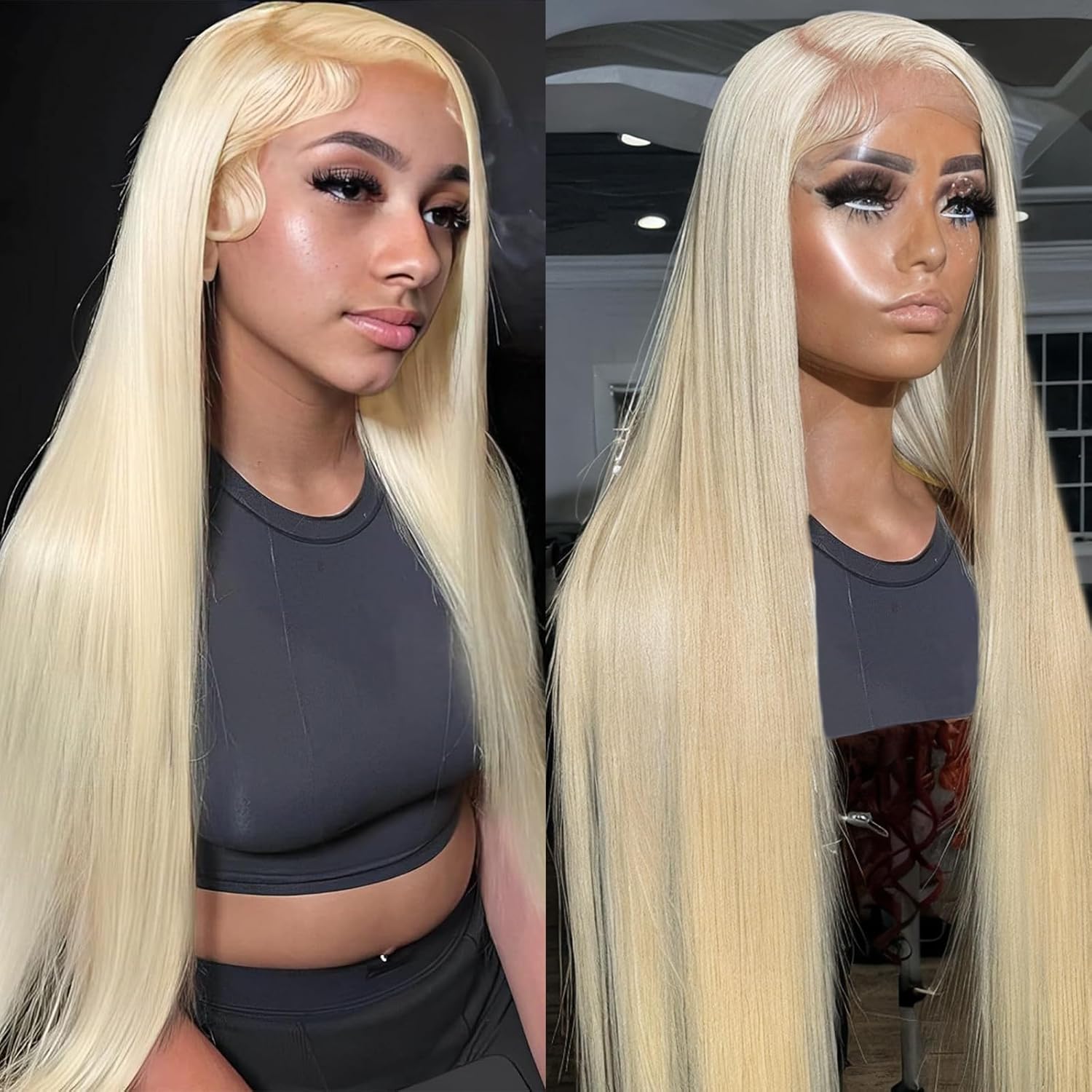 Btomar 8 Inch Highlight Ombre Lace Front Bob Wig Human Hair 13x4 Straight Lace Front Wigs Human Hair Pre Plucked 4/27 Colored Honey Blonde Lace Frontal Wigs for Women