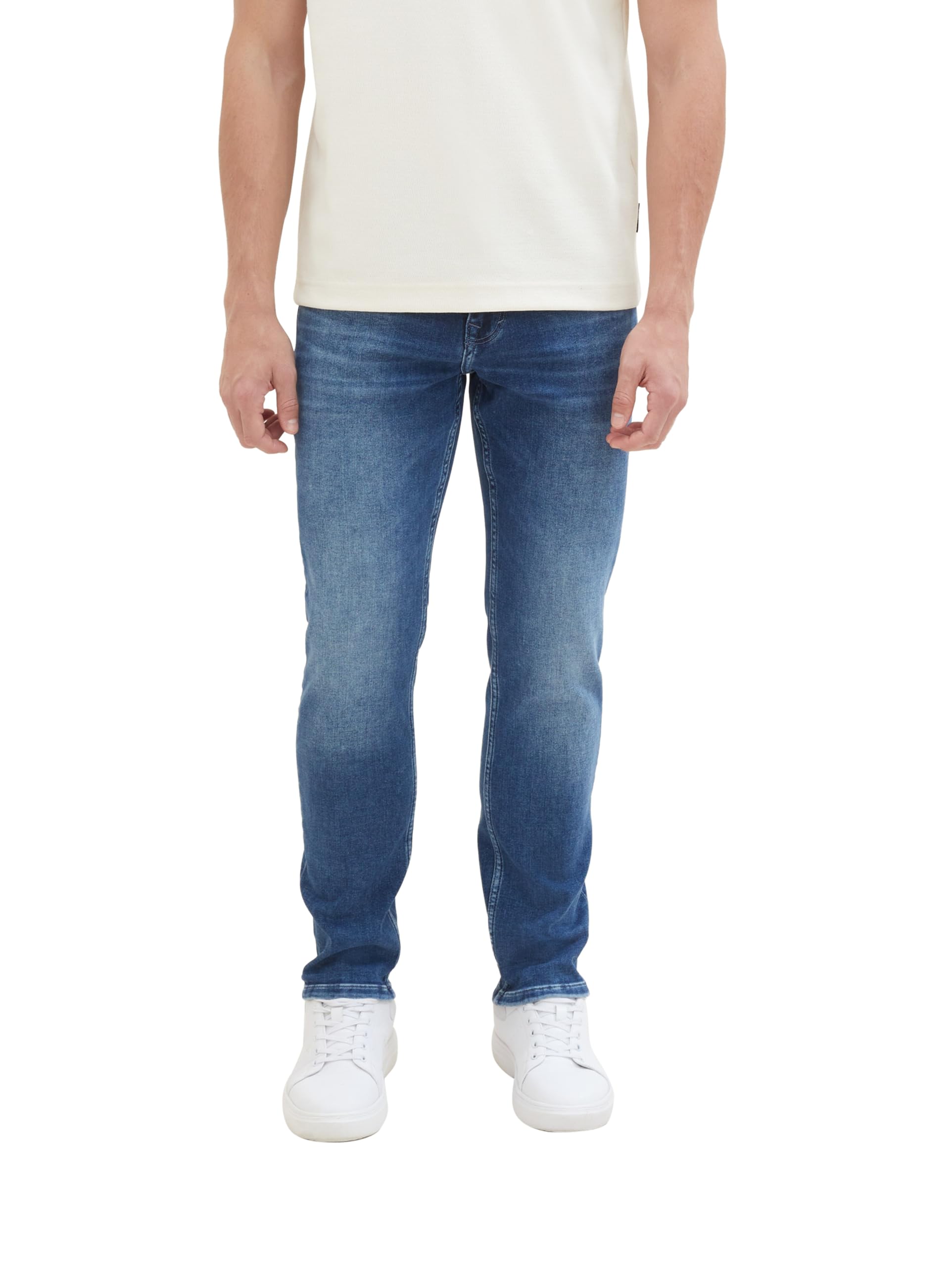 TOM TAILOR 1044971 Jeans Josh Regular Slim, 10119-Used Mid Stone Blue Denim, 34W x 32L Uomo
