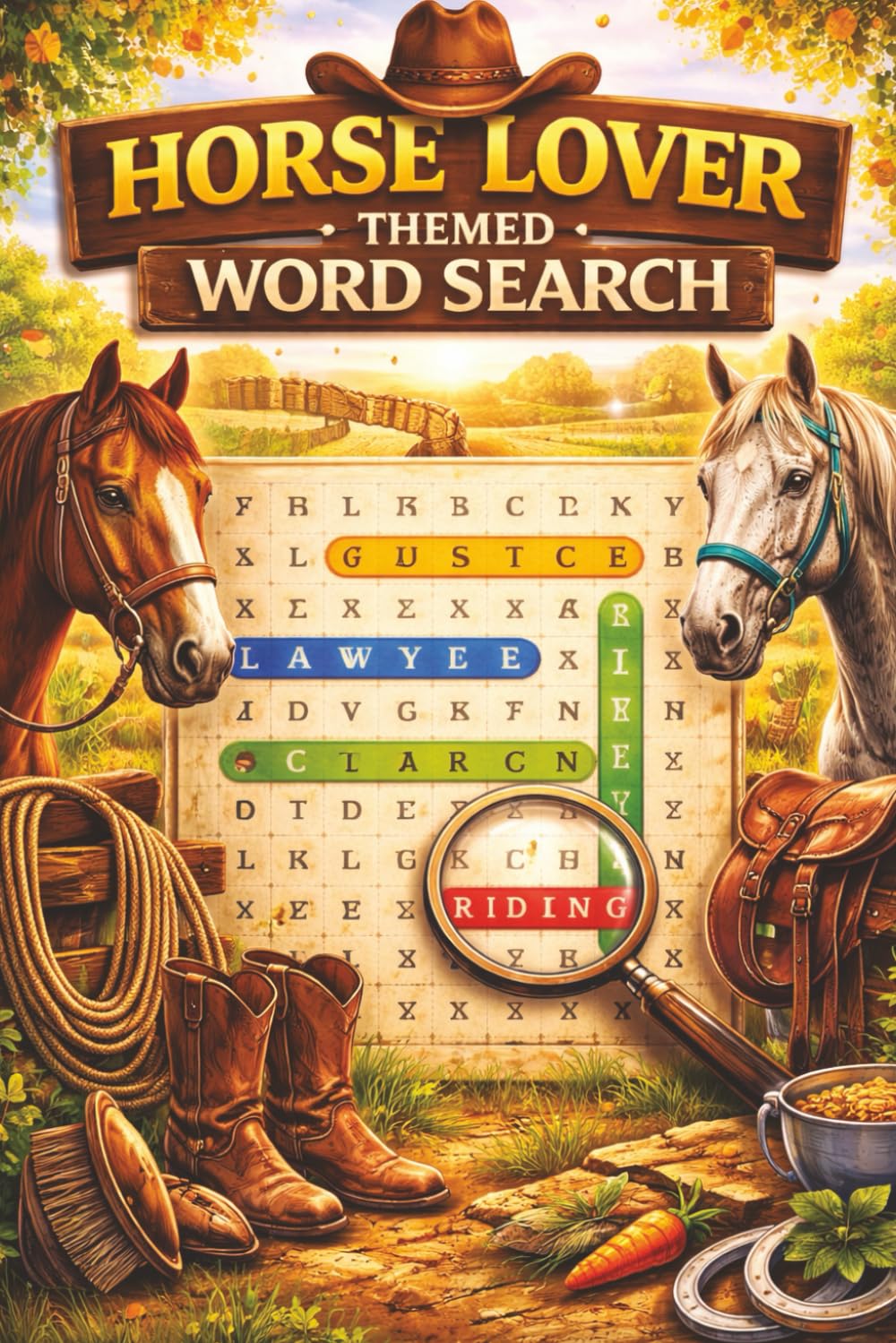 Horse Lover Word Search: Fun Horse-Themed Word Search Puzzles Featuring Riding, Equestrian Life, Horse Breeds, and Ranch Adventures for Teens and Adults
