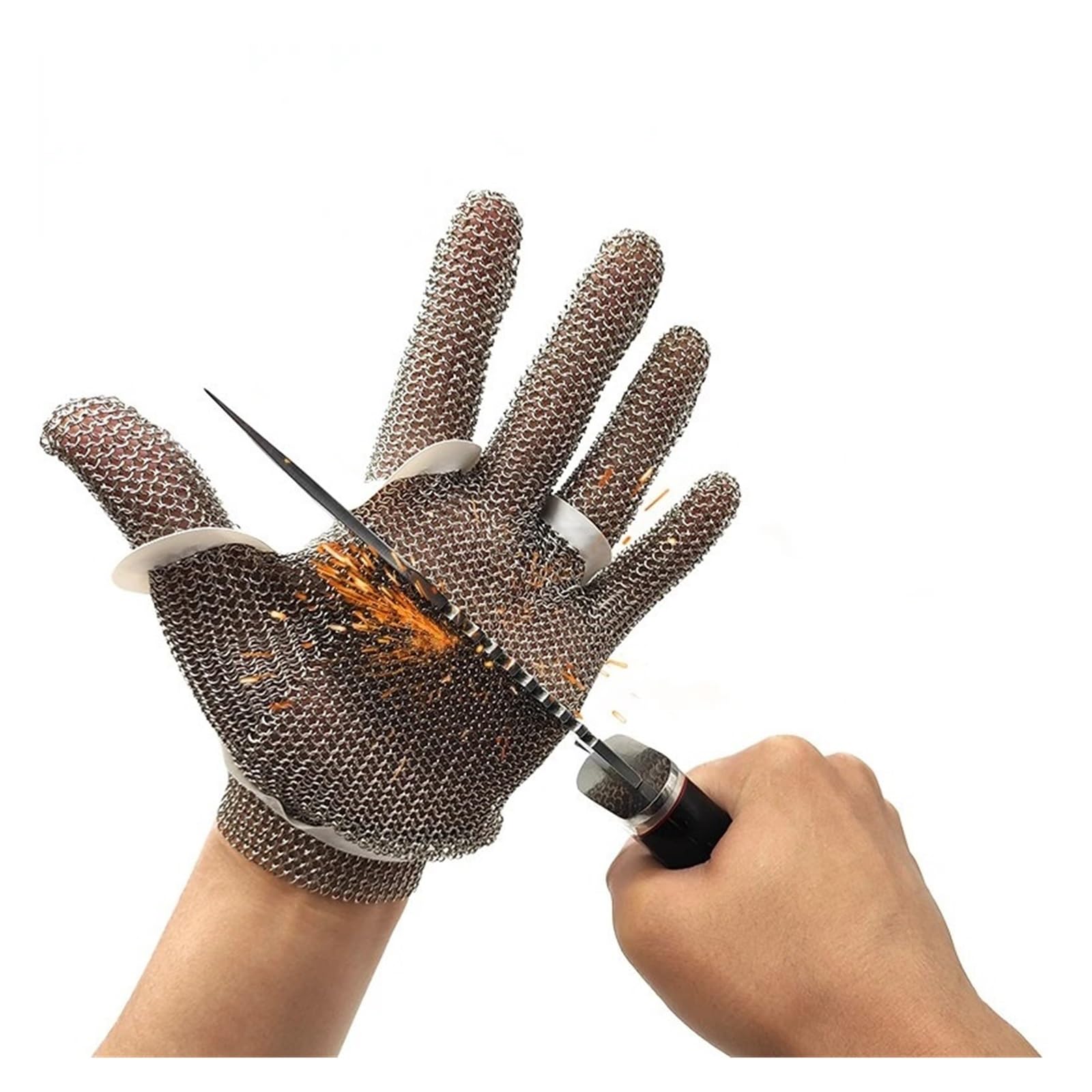 Guantes de trabajo resistentes a cortes Guantes resistentes al corte de acero inoxidable, nivel 5, for matanza y trabajos de jardinería, guantes de protección laboral anticorte, 1 ud. Operación antide