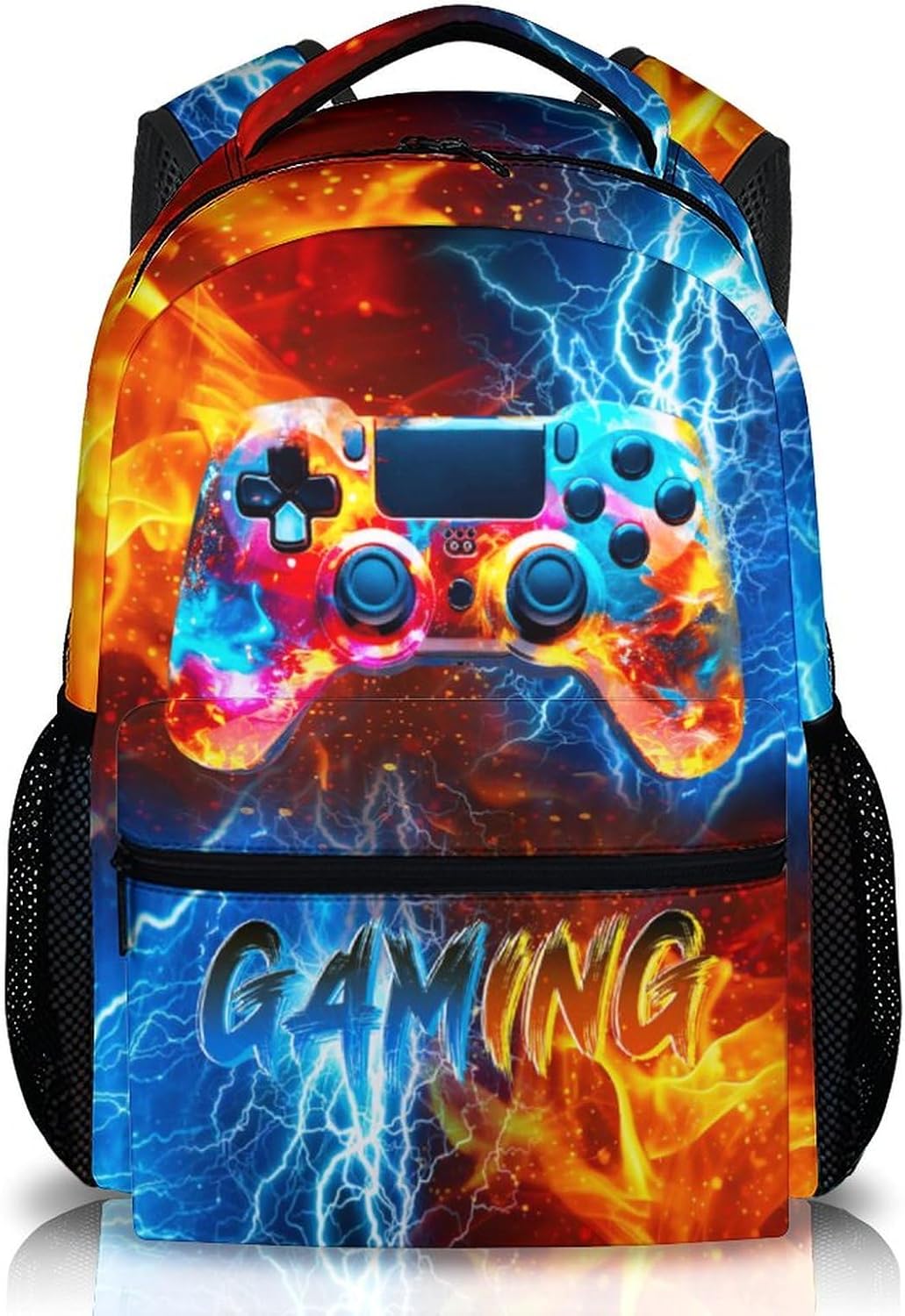 Backpack for Kids School Kindergarten Elementary Primary Middle College, Gaming Schoolbag for Boys, 17 Inch Large Capacity Gamer Bookbag for Travel Work Hiking