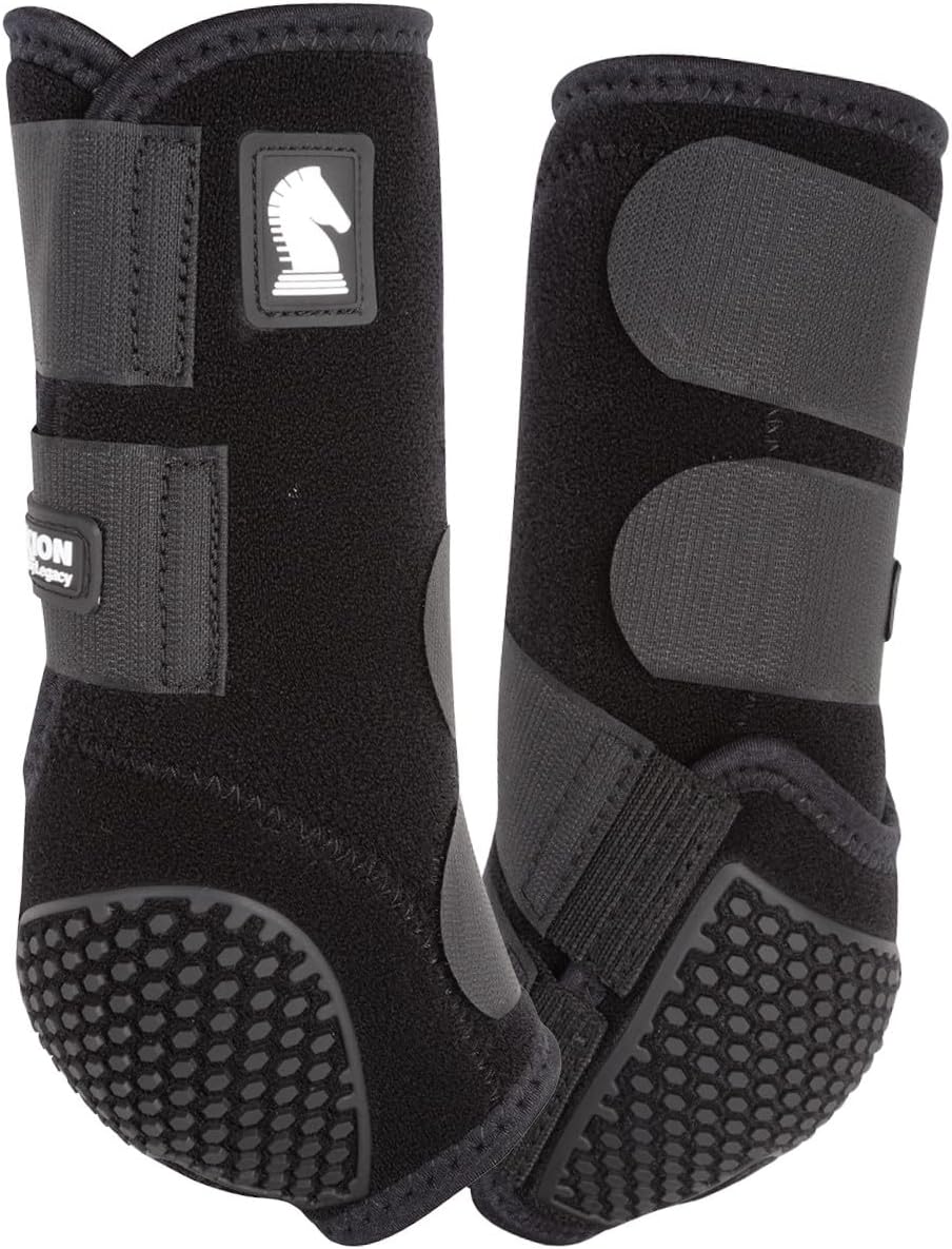 Flexion by Legacy2 Support Boots, Front (Black, Medium)