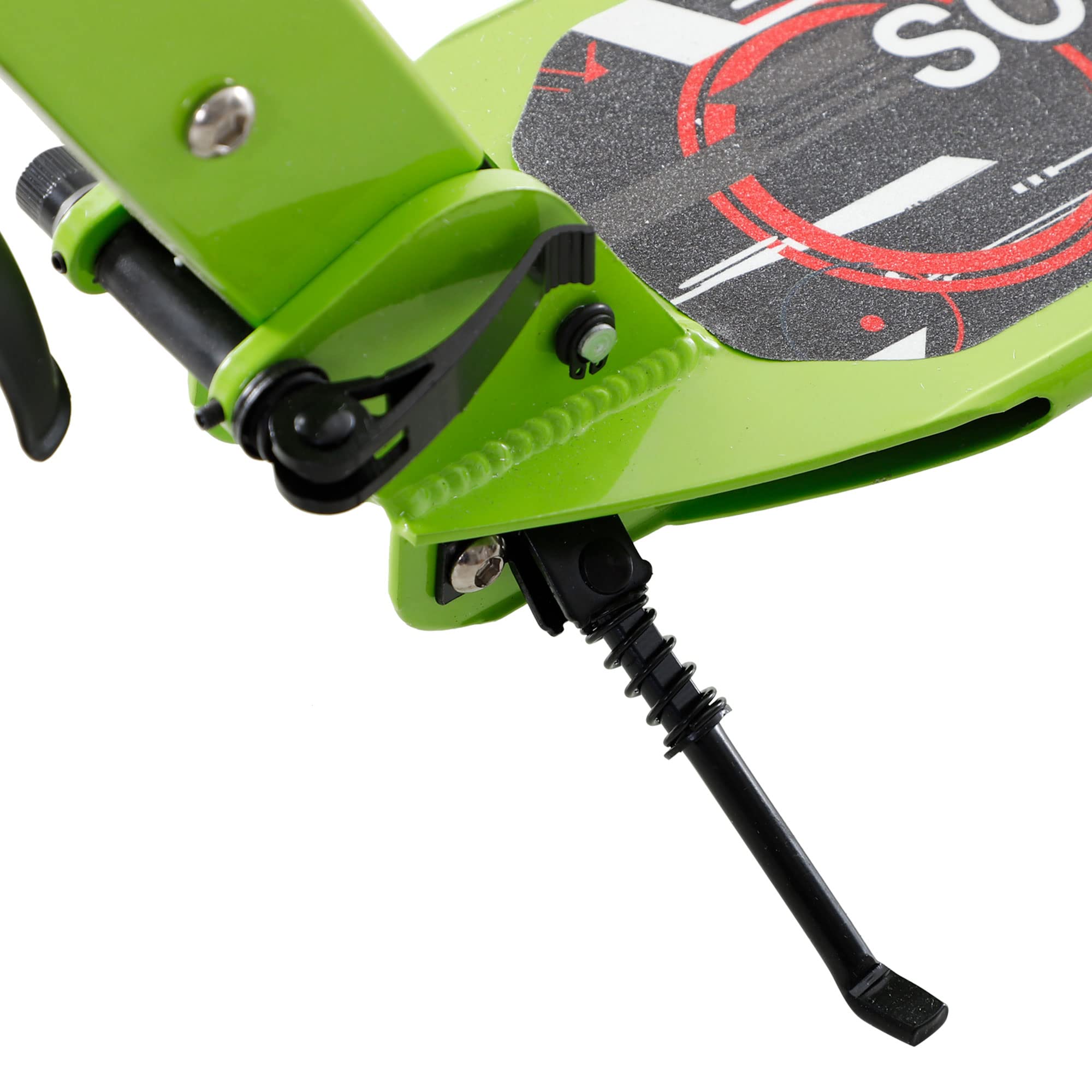 HOMCOM Patinete plegable de 2 ruedas para más de 14 adolescentes y adultos, color verde | Sistema de freno doble, suspensión doble, ruedas grandes de 230 mm, 3 manillares ajustables, hasta 100 kg