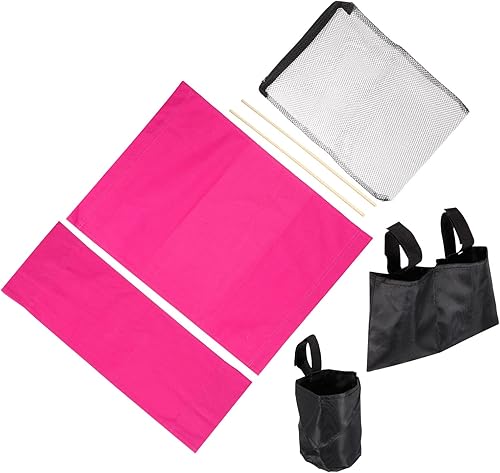 PATIKIL Juego de accesorios para sillas de director, juego 5 en 1 para silla de maquillaje, kit de repuesto de lona y bolsas de almacenamiento