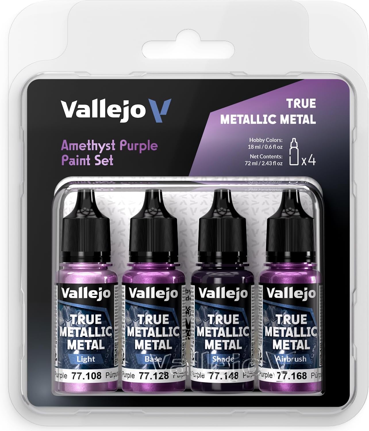 Vallejo True Metallic Metal SET 77255 Amethyst Purple (4x18ml)