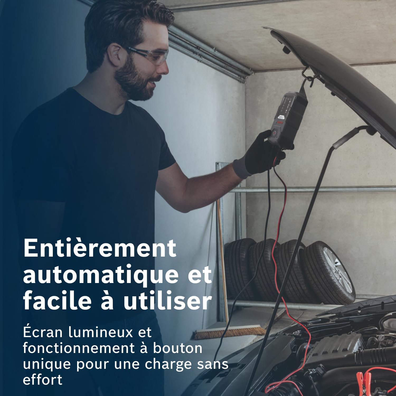 Bosch C80-Li Chargeur de Batterie Bosch C80-Li - 15 Ampères avec Fonction de Maintien - pour Batteries 6V/12 V Plomb-Acide, AGM, EFB, Gel, SLI et 12 V Lithium (LiFePO4)
