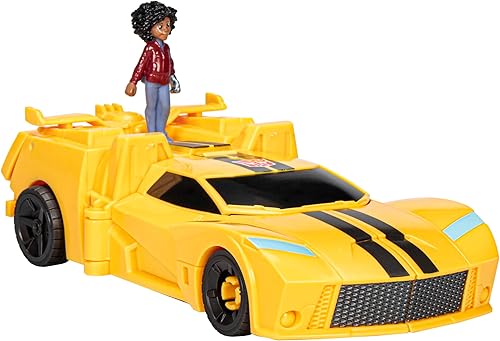 Miniatura 2 de Transformers Toys EarthSpark Spin Changer Bumblebee - Figura de acción de 8 pulgadas con figura de Mo Malto de 2 pulgadas, juguetes robot para