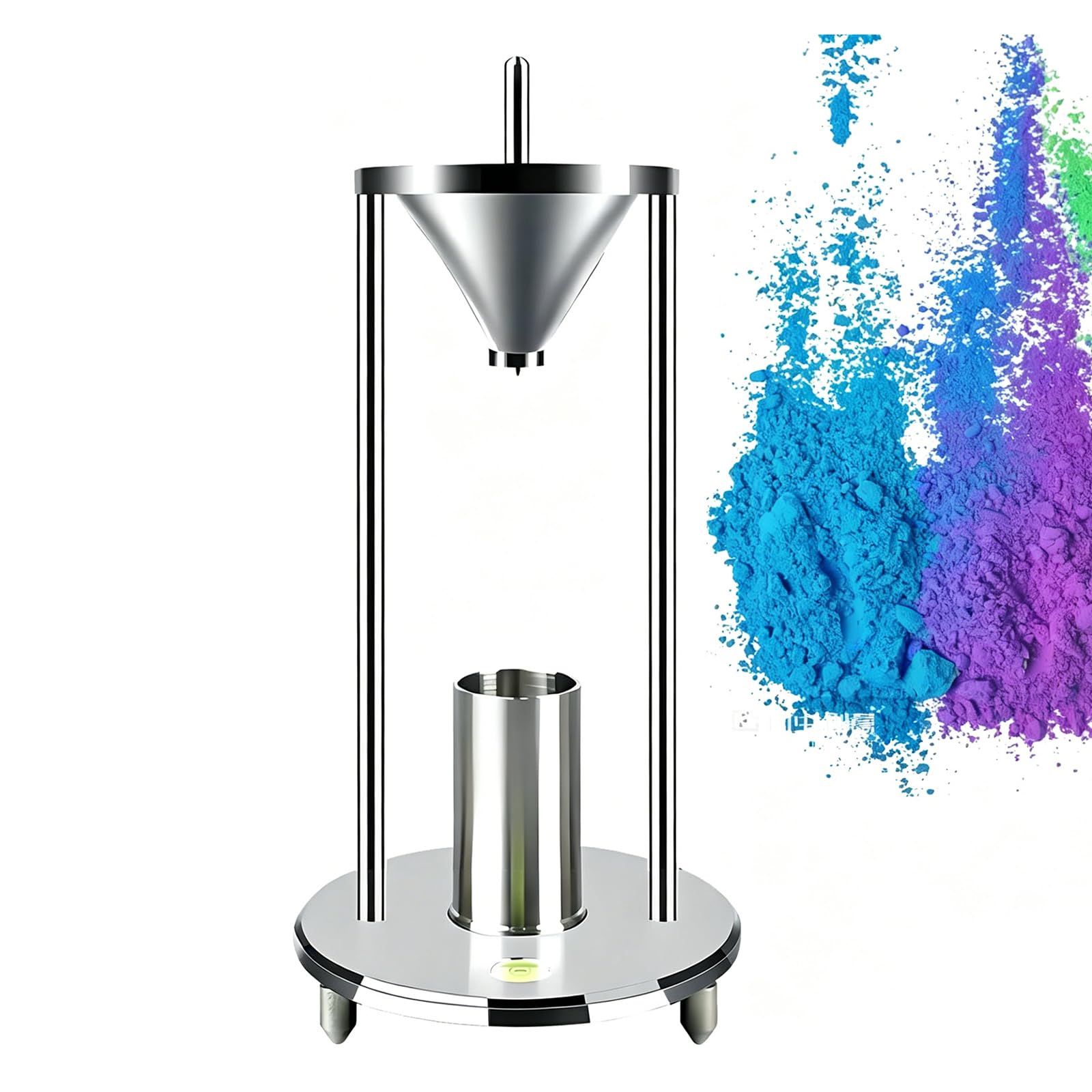 This Powder Bulk Density Tester, Stainless Steel Bulk Density Meter, 100ML Natural Stacking Density Meter with Precision Funnel, for Material Density Testing in Labs and Industry