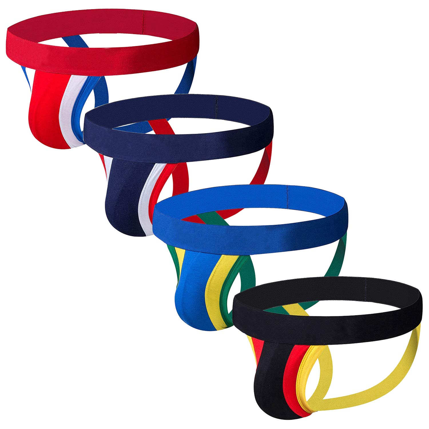 Buy KAMUON Men’s Cotton Jockstrap Elastic Athletic Supporter Jock