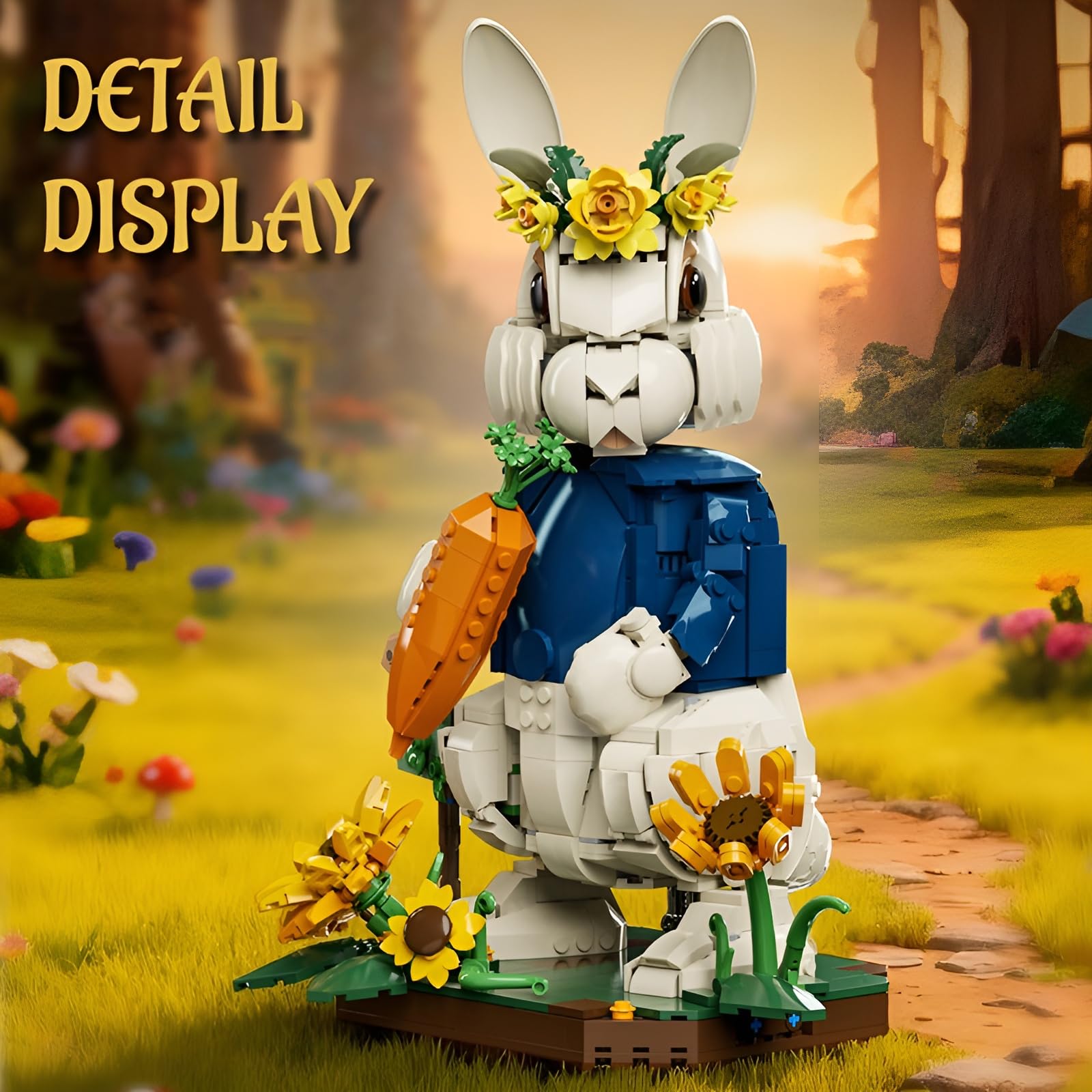 MirthMakers Easter Rabbit Building Set, 1258PCS Cute Bunny Bricks Kit - Image 2