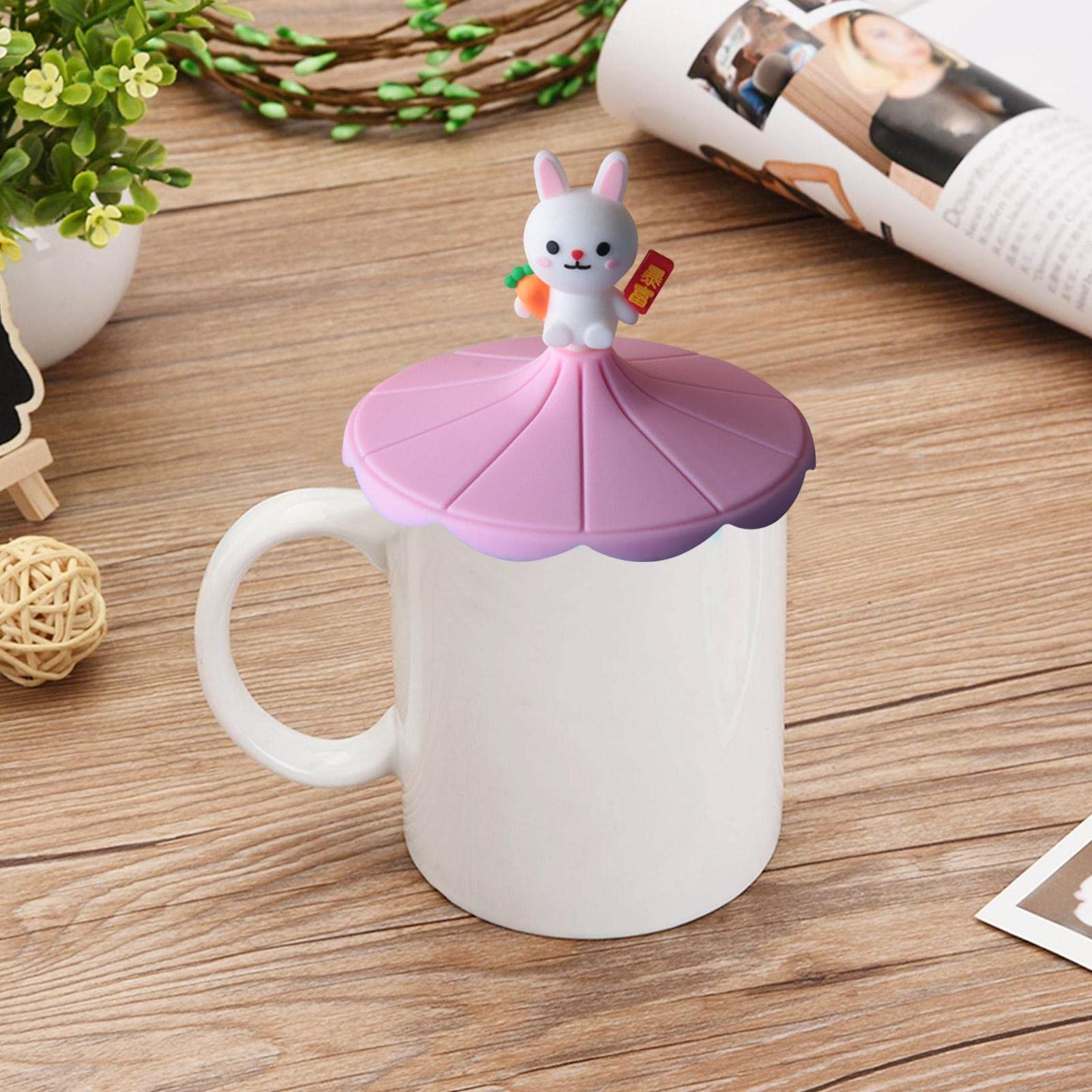 WeddHuis 6 Pezzi Coperchi Silicone Per Bicchieri 10cm Copertura Per - 4