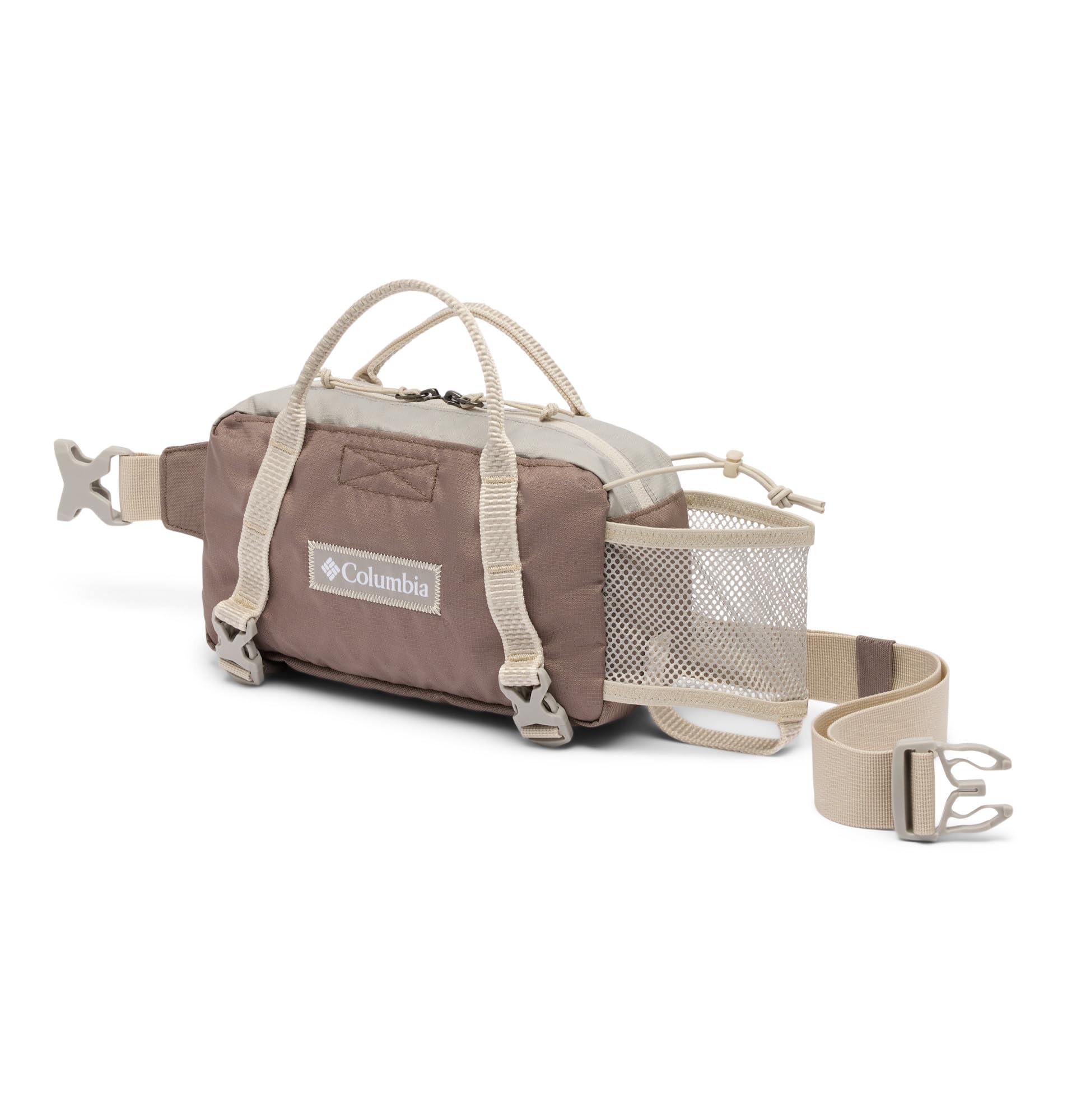 Columbia Unisex Echo Mountain Torba na biodro, beżowa/zielona (Canoe/Dark Stone), jeden rozmiar