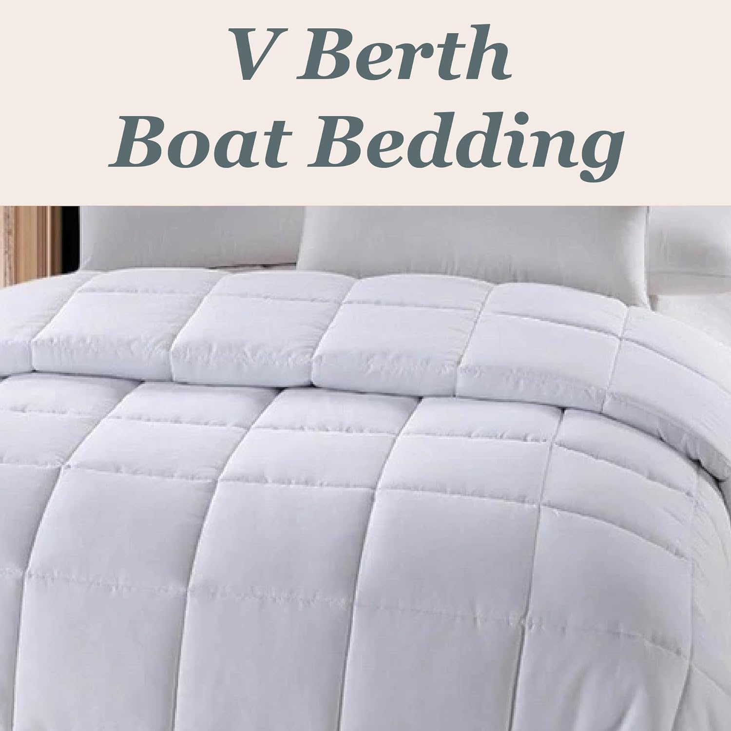 CinchFit Universal V Berth Boat Duvet Insert/Comforter American Made Yacht Bedding Universal V-Berth Duvet Set