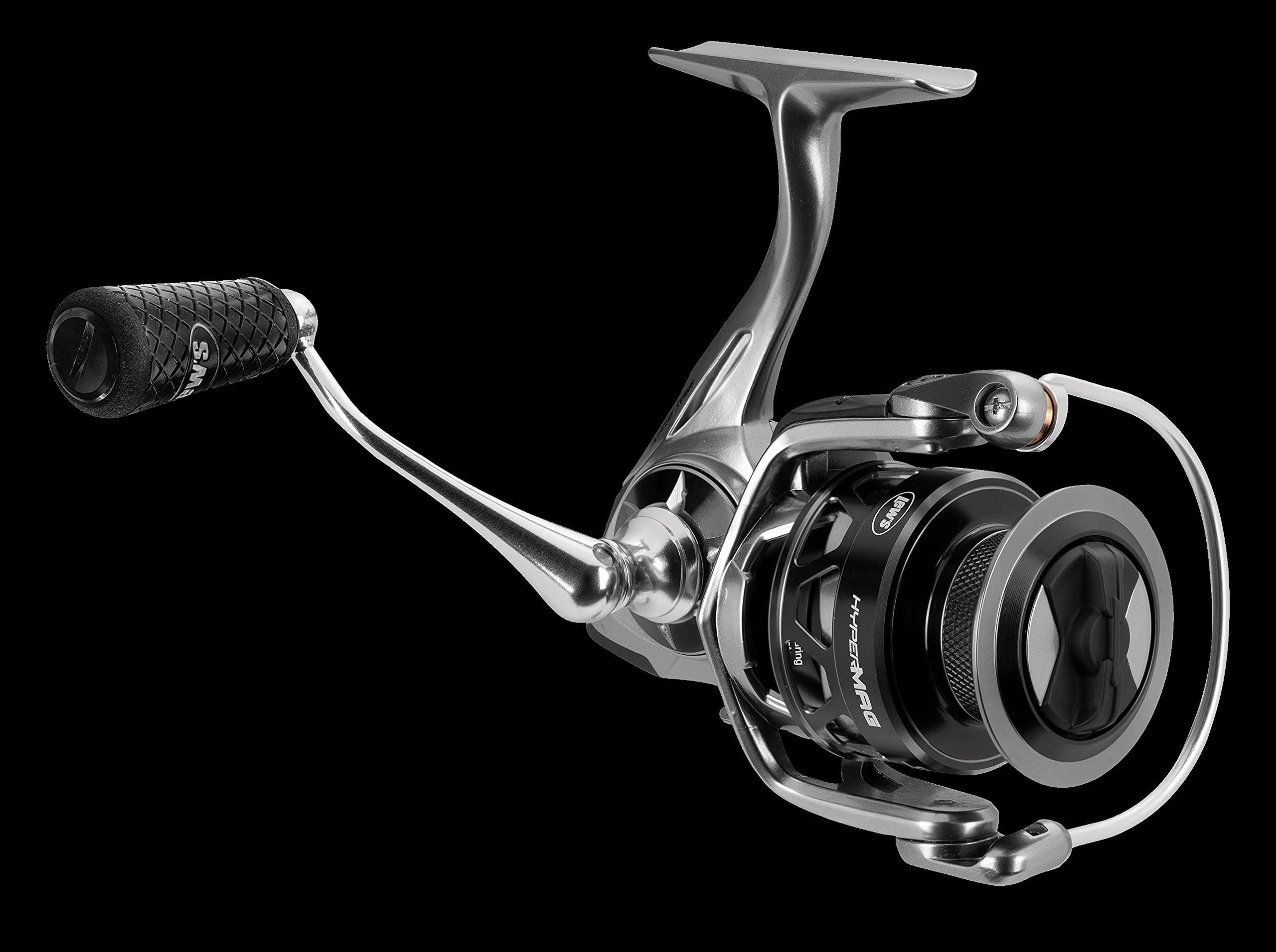 Lew's HyperMag Spinning Fishing Reel, 6.2:1 Gear Ratio, Right or Left-Hand Retrieve, Magnesium Frame, Premium 11 Stainless Steel Ball Bearings