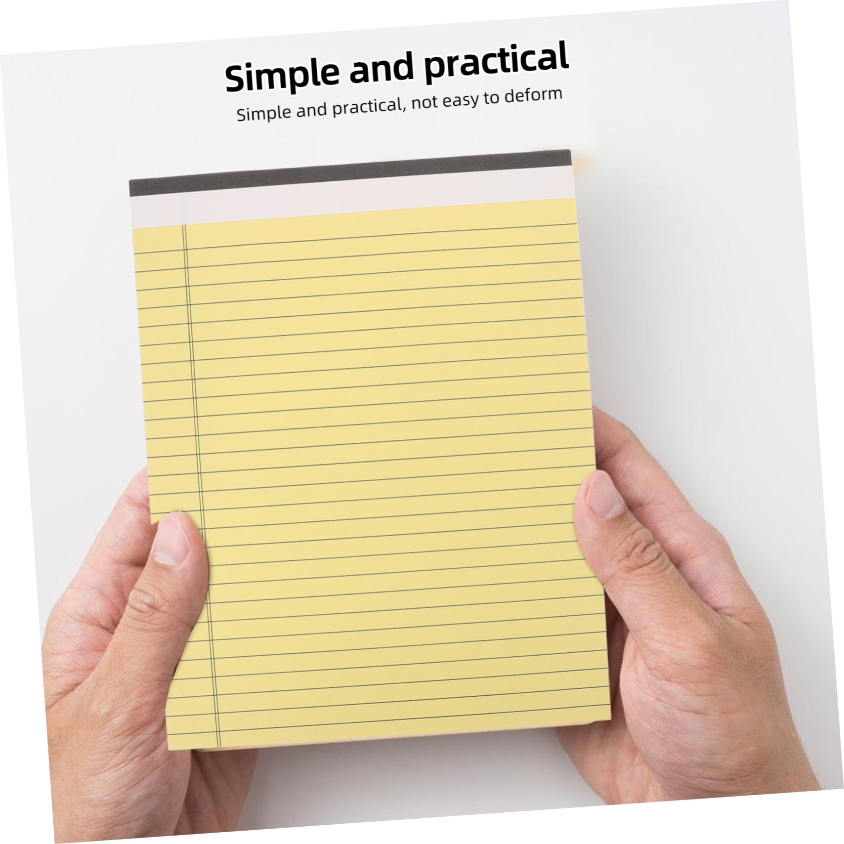 OSALADI Bloc-notes Juridiques Portables Format Légal 20,3 X 28 Cm Papier 80 G/m² Double Face Jaune pour Bureau École Maison Lot de 10 Blocs-notes
