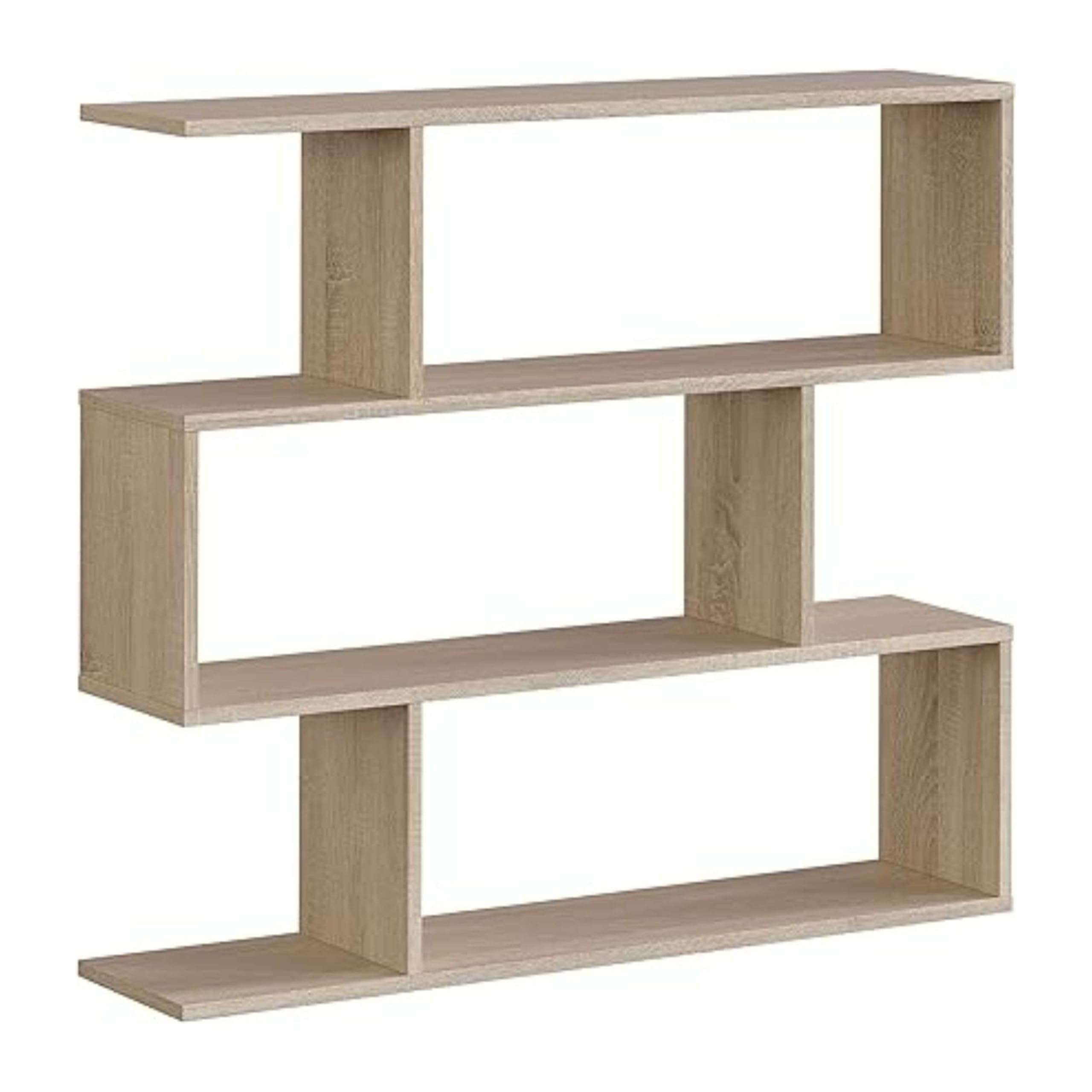 Habitdesign Estantería Librería Bolonia Color Roble 6 Huecos, Para Salón, Comedor O Despacho, 110 cm (ancho) 25 cm (profundo) 97 cm (altura)