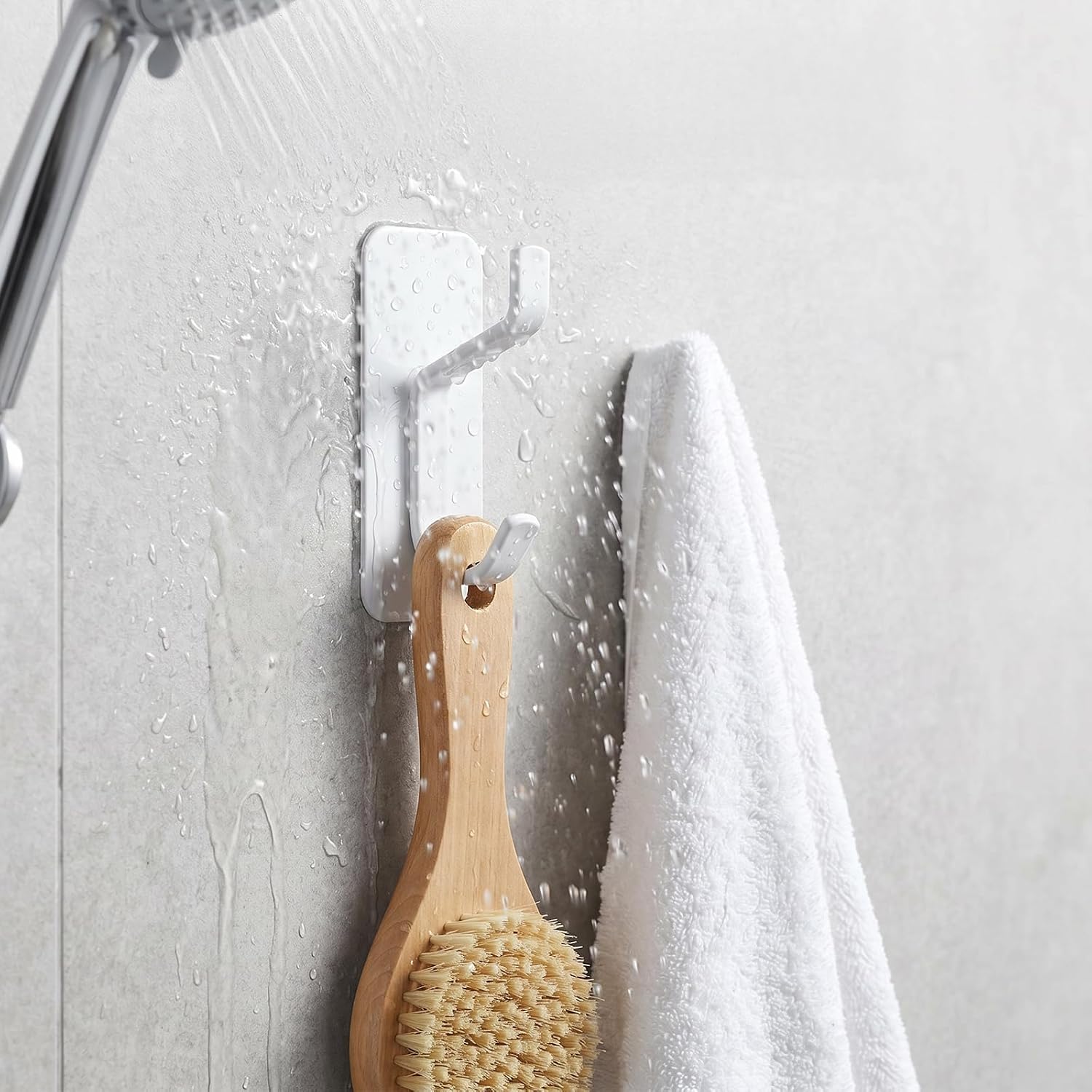 Adhesive Wall Hooks for Towels, Sticky Heavy Duty Hanger for Door | Self Adhesive Hooks for Hanging, Adehesive Door Hanger for Bathroom Shower Kitchen for Hanging Towel Purse Backpack Clothes