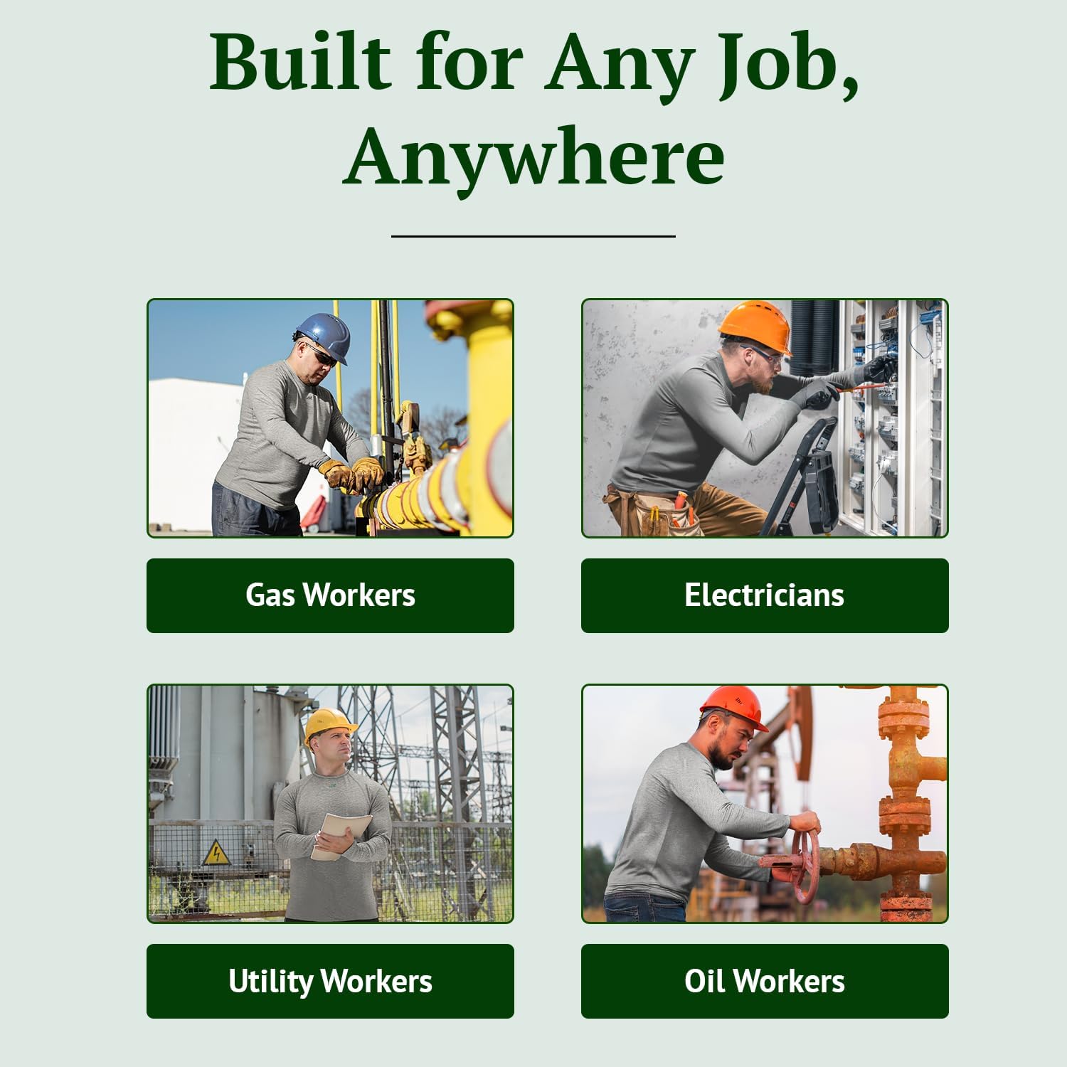 iFR Base Layer - Mens Long Sleeve Tee Shirts - Fire Resistant Shirts for Men - Fire Resistant Clothing