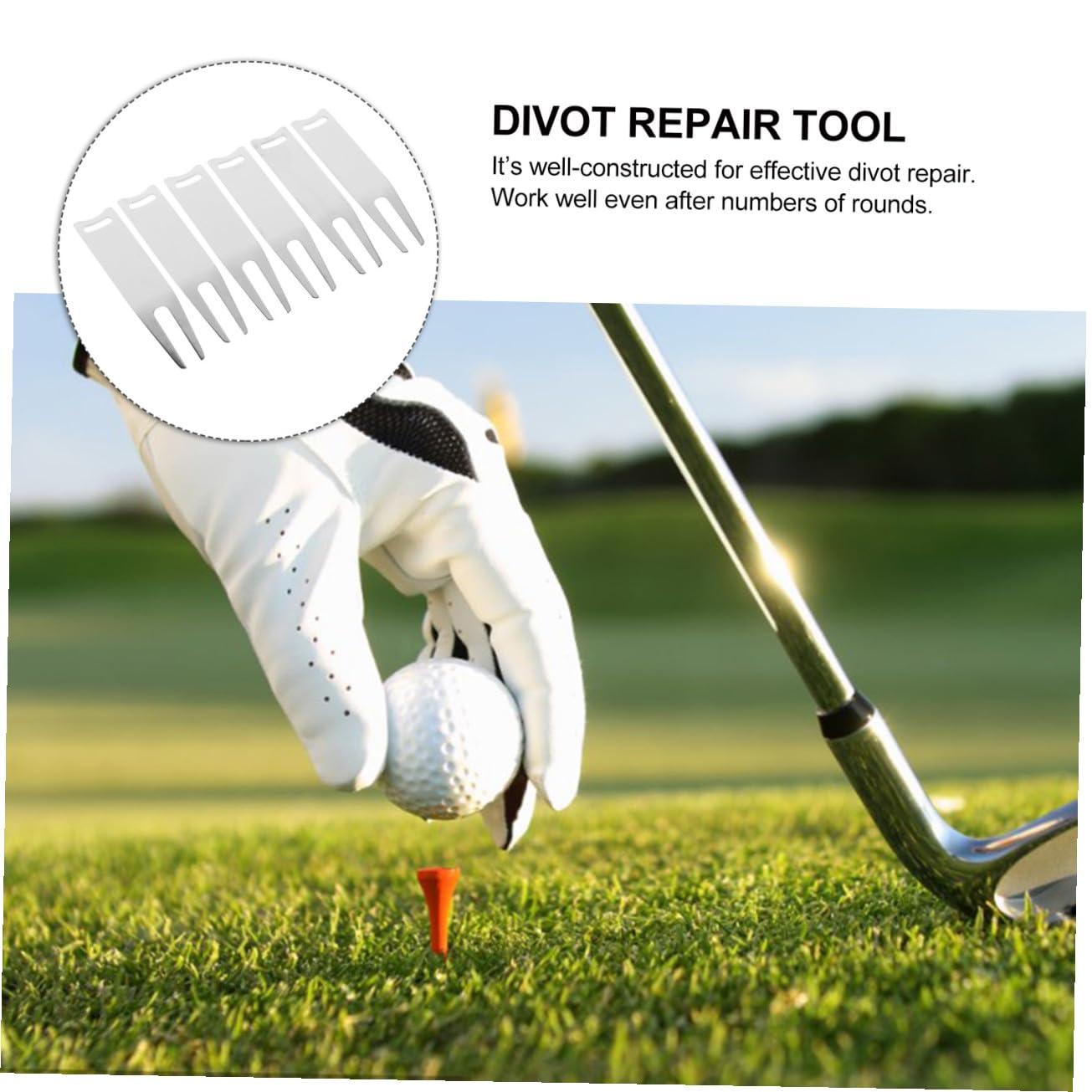 BESPORTBLE Werkzeug Zum Markieren Von Golfbällen Golfball Marker Golf Zubehör Golfzubehör Reparaturwerkzeug Für Golfrasen Golfgriffe Golfbedarf Tragbarer Golfmarker Eisen Silver 6st