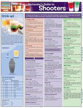 Bartenders Guide To Shooters QuickStudy Laminated Reference Guide
