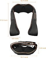 TRIDUCNA Nyak- és Vállmasszírozó Párna - Shiatsu Masszázs Hőfunkcióval, 3D Forgó Fejekkel, 3 Sebességgel - Otthoni, Irodai és Autós Használa 8