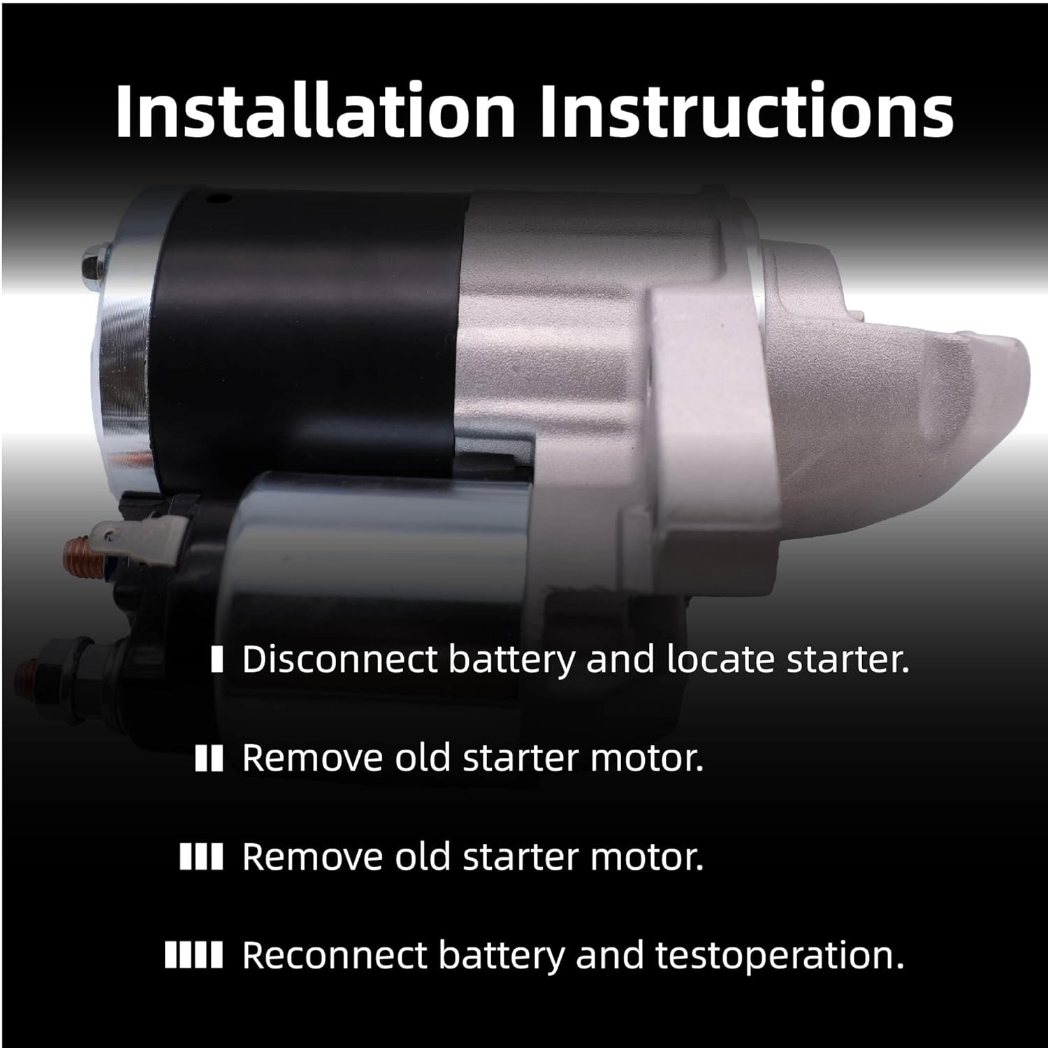 Starter Motor for Chrysler 200 Dodge Avenger 2.4L 2011-2014 12V 1.2KW 8T CW Permanent Magnet Gear Reduction Replace OEM 56029584AA