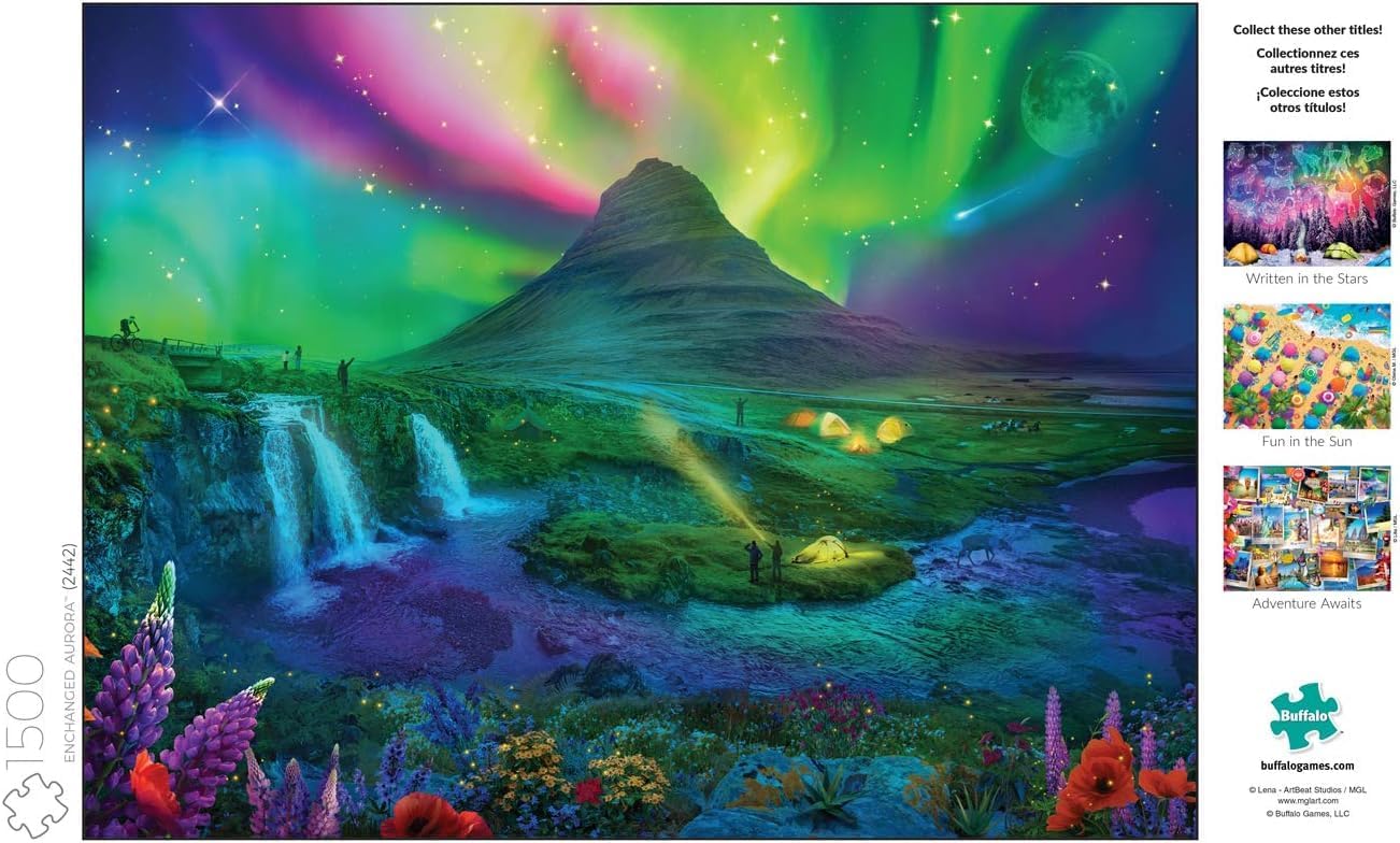 Buffalo Games - Lena - Enchanted Aurora - 1500 Piece Jigsaw Puzzle for Adults -Challenging Puzzle Perfect for Game Nights - Finished Size is 38.50 x 26.50
