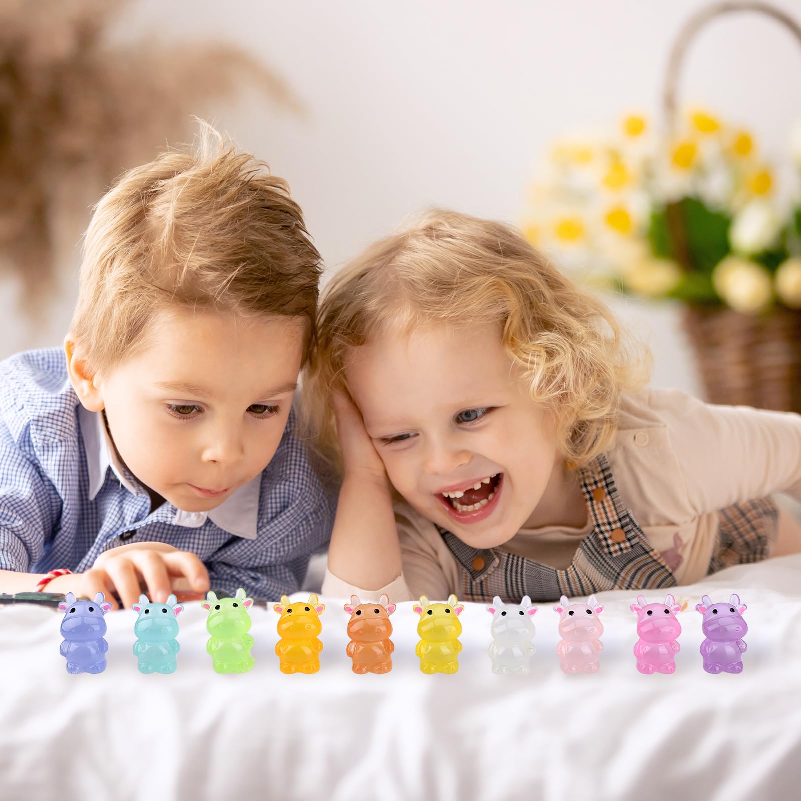 LIINWNIRS 200-Piece Luminous Mini Resin Animal Figurines Set - Cows, Unicorns, Dinosaurs & More For Fairy Gardens, Aquariums, And Crafts - View #5