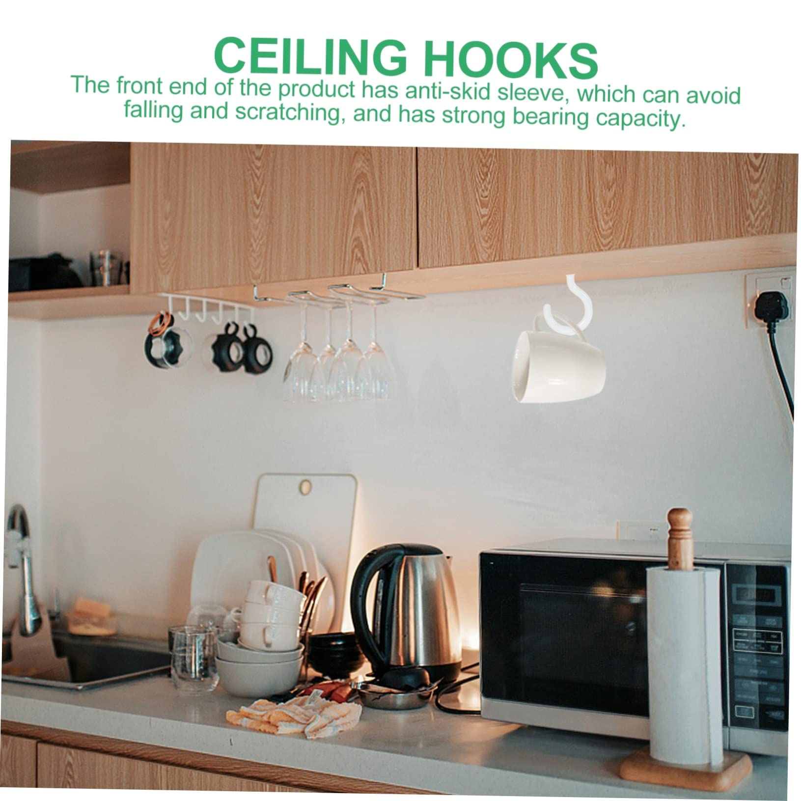 SOLUSTRE 70pcs Ceiling Hooks Heavy Duty Plant Hooks for Outdoor Wall Mount Ceiling Hangers for Plant Baskets