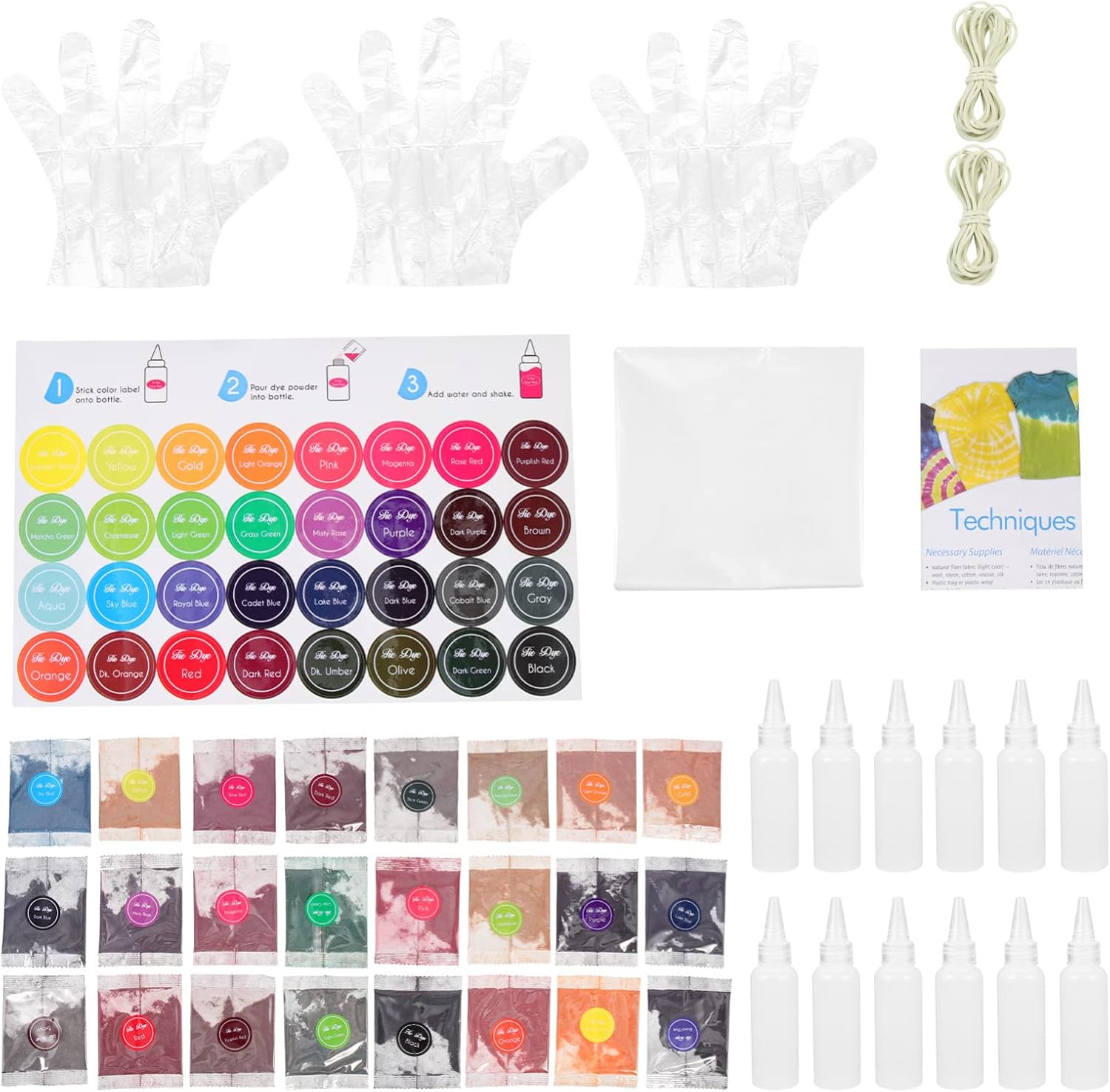 Ciieeo 1 Set tie dye Powder DIY Fashion dye kit tie dye