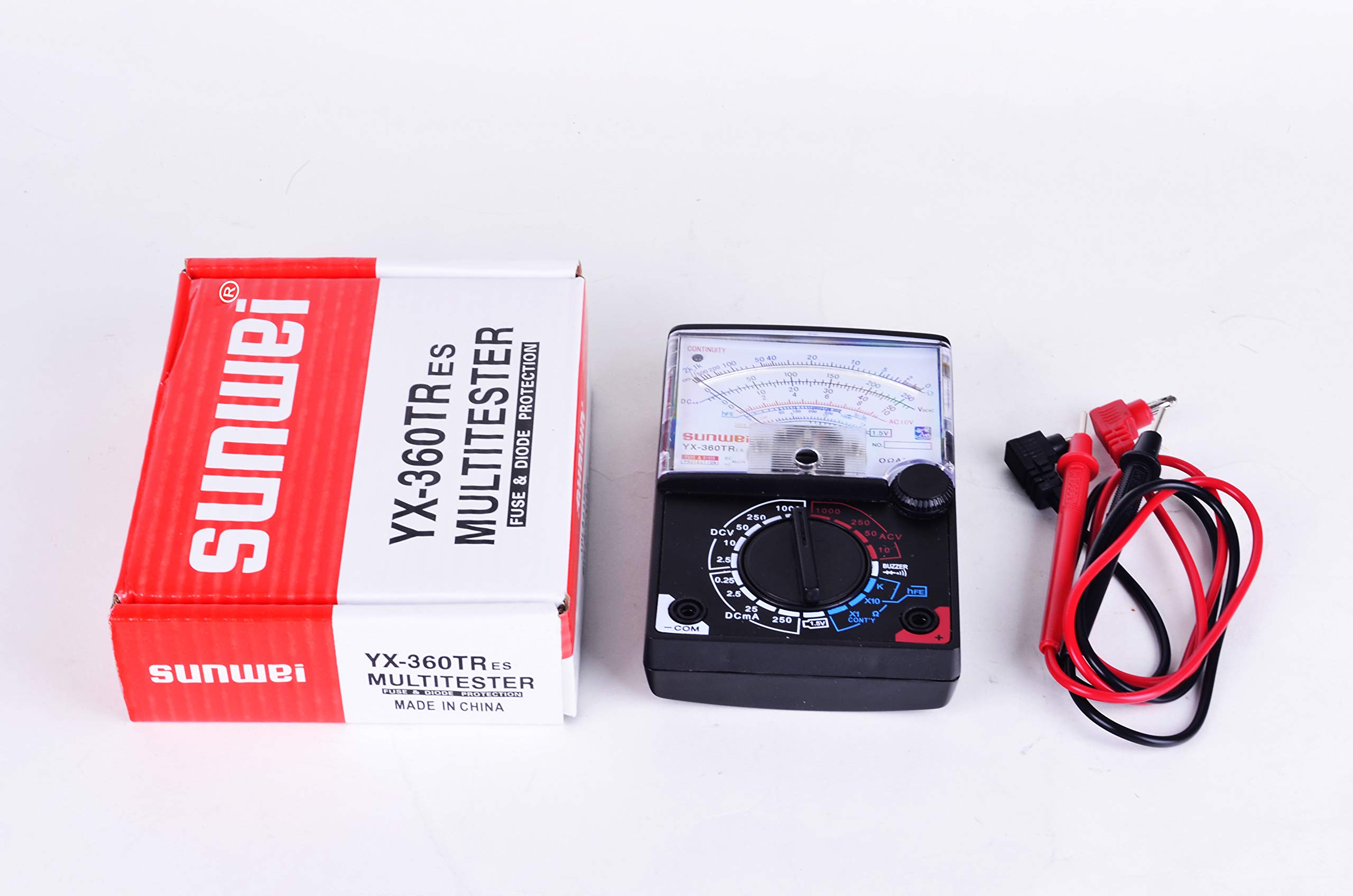Analogue Meter Multimeter, Amp Volt Ohm Voltage Tester Meter and Diode Continuity Test, Accurately Measures Voltage Current Amp Resistance Capacitance Dual Fused for Anti-Burn