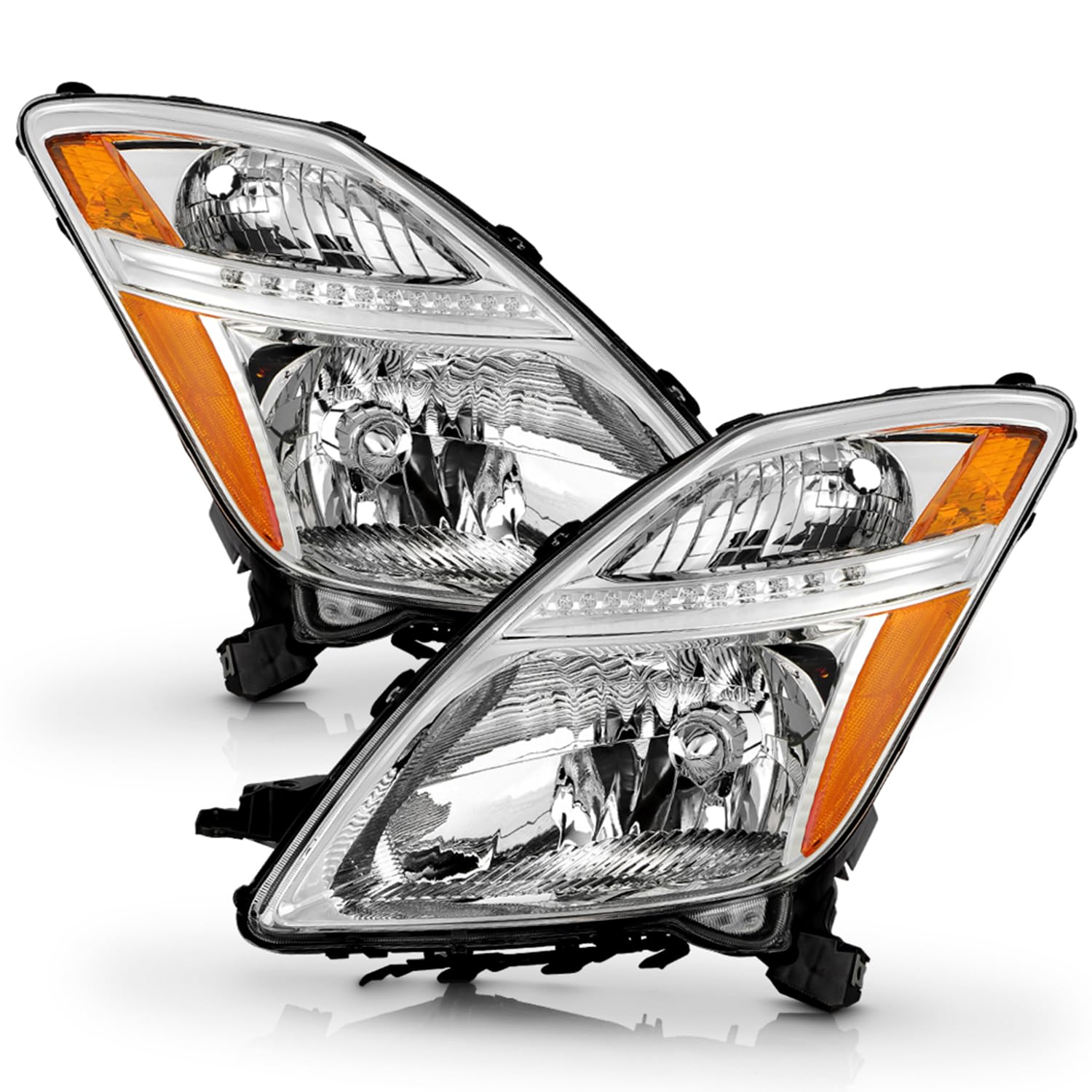 AKKON - For 2006-2009 Toyota Prius Hybrid OE Style Chrome Headlights Driver Left Side Assembly