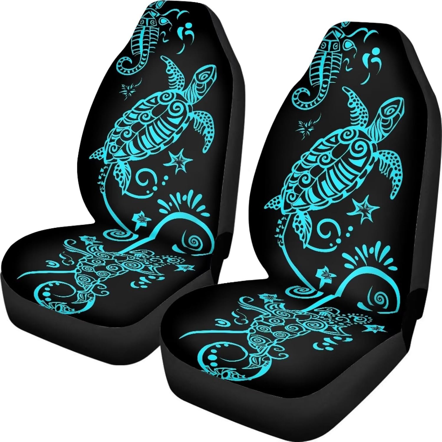 Sea Turtle Car Seat Cover Waterproof Auto Seat Protectors for Women Men, Washable Car Seat Cushion Car Front Seat Covers Universal Fit Cars SUV Sedan