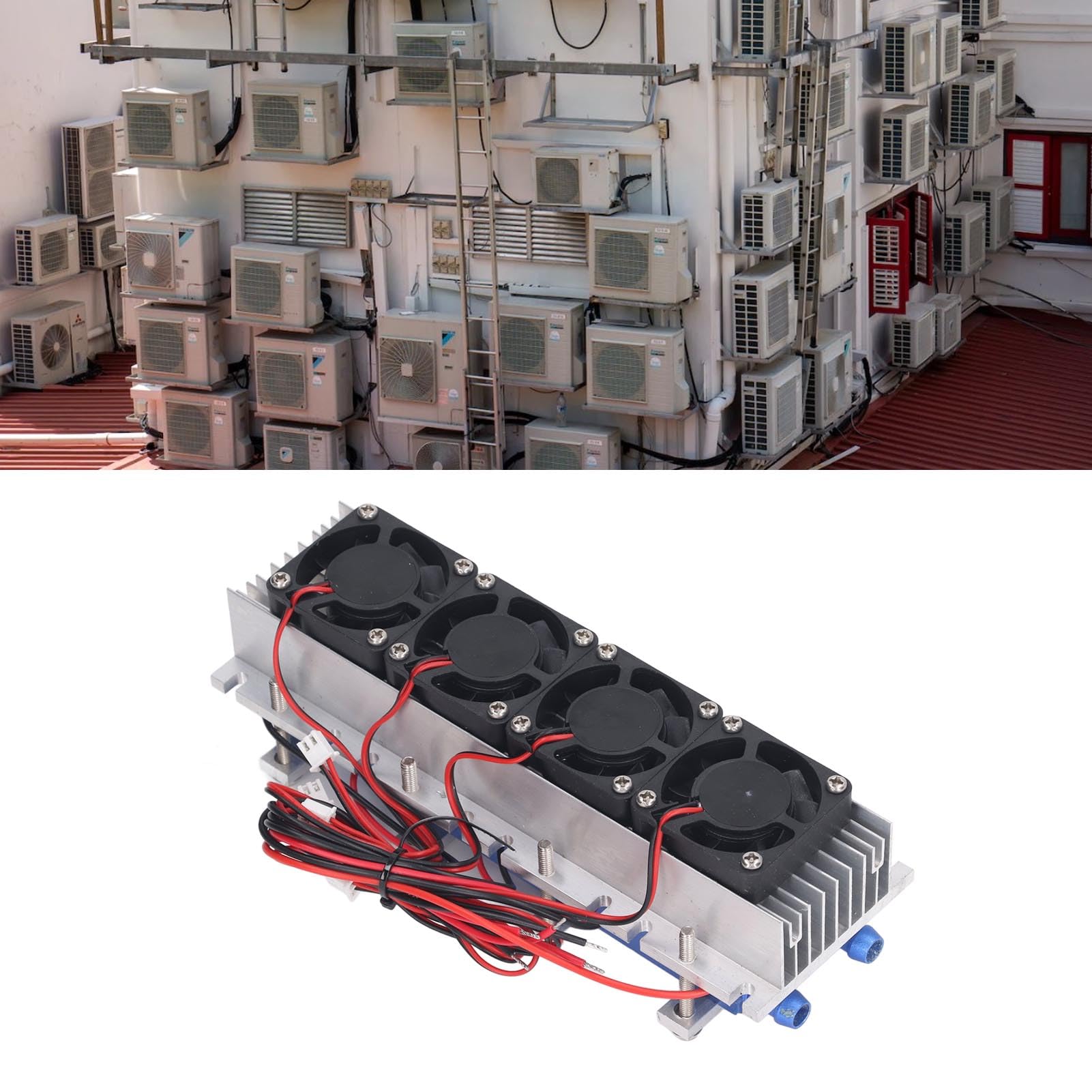 Mini Condizionatore D'aria, DC12V 30a 288W Kit Sistema di Raffreddamento a Refrigerazione Raffreddamento Rapido Risparmio Energetico Sistema di Raffreddamento a Semiconduttore Silenzioso Kit Fai da Te