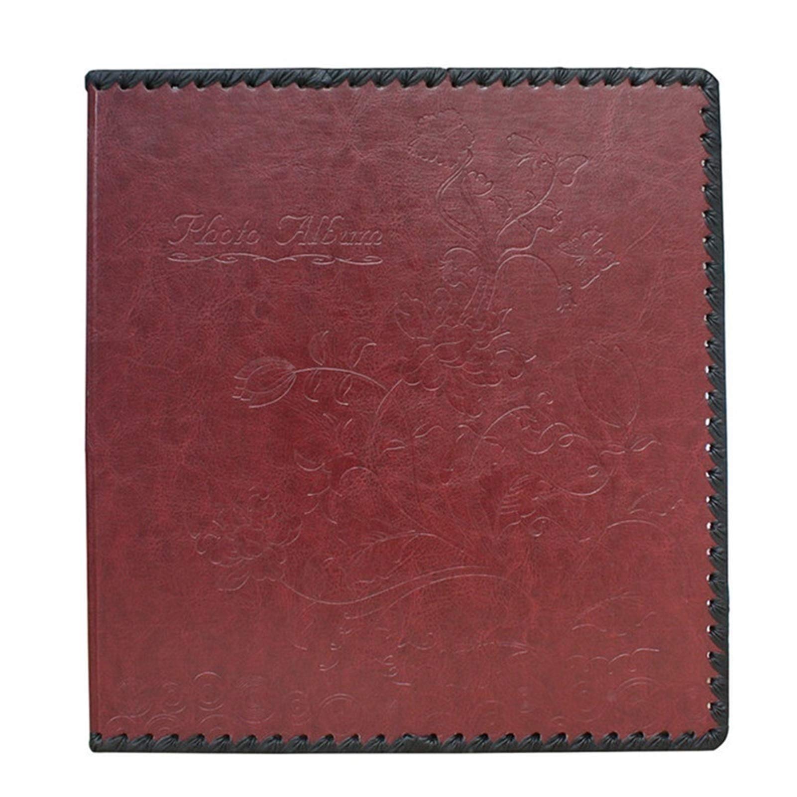 Album fotograficzny album do scrapbookingu 10 x 15 25 cm retro PU album fotograficzny scrapbooking album fotograficzny DIY kolekcja zdjęć pamiątkowe wydarzenie przechowywanie zdjęć prezent (kolor: Burgundy)