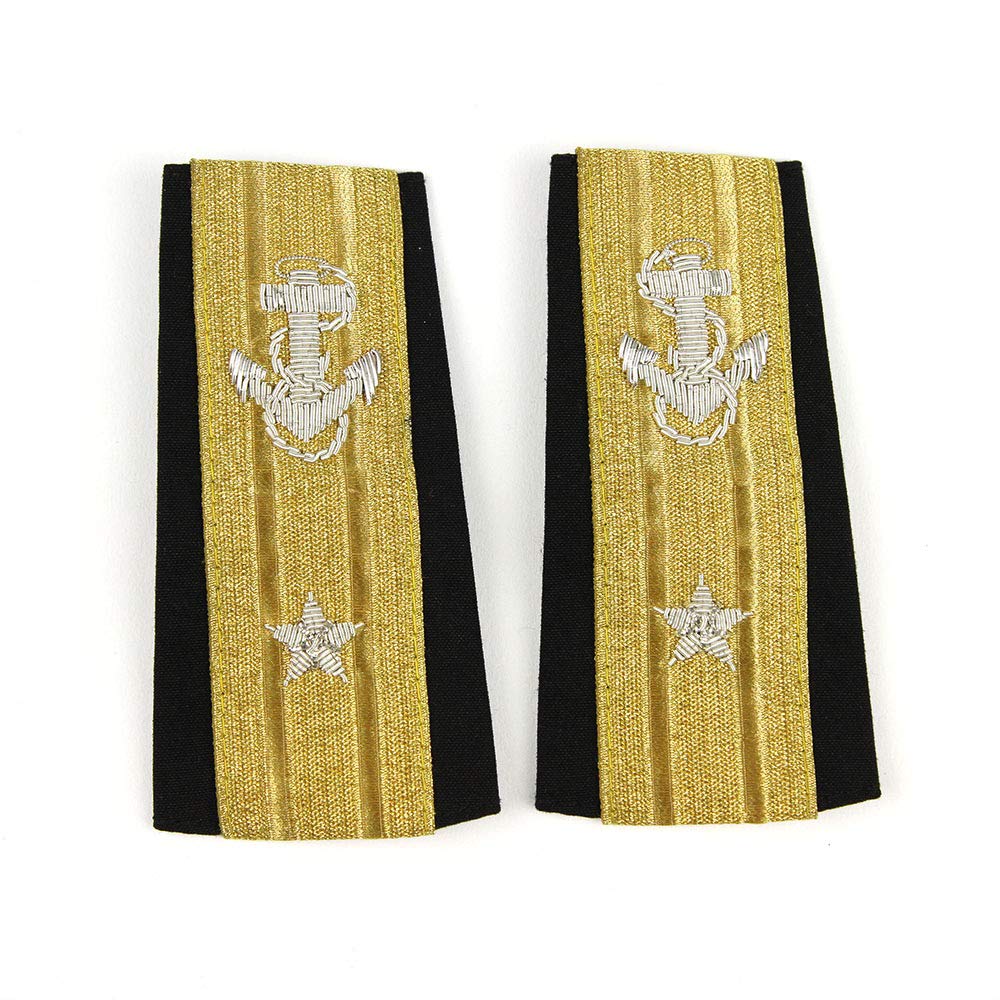 Pair of United States Navy Admiral Soft Epaulets, Rear Admiral Lower