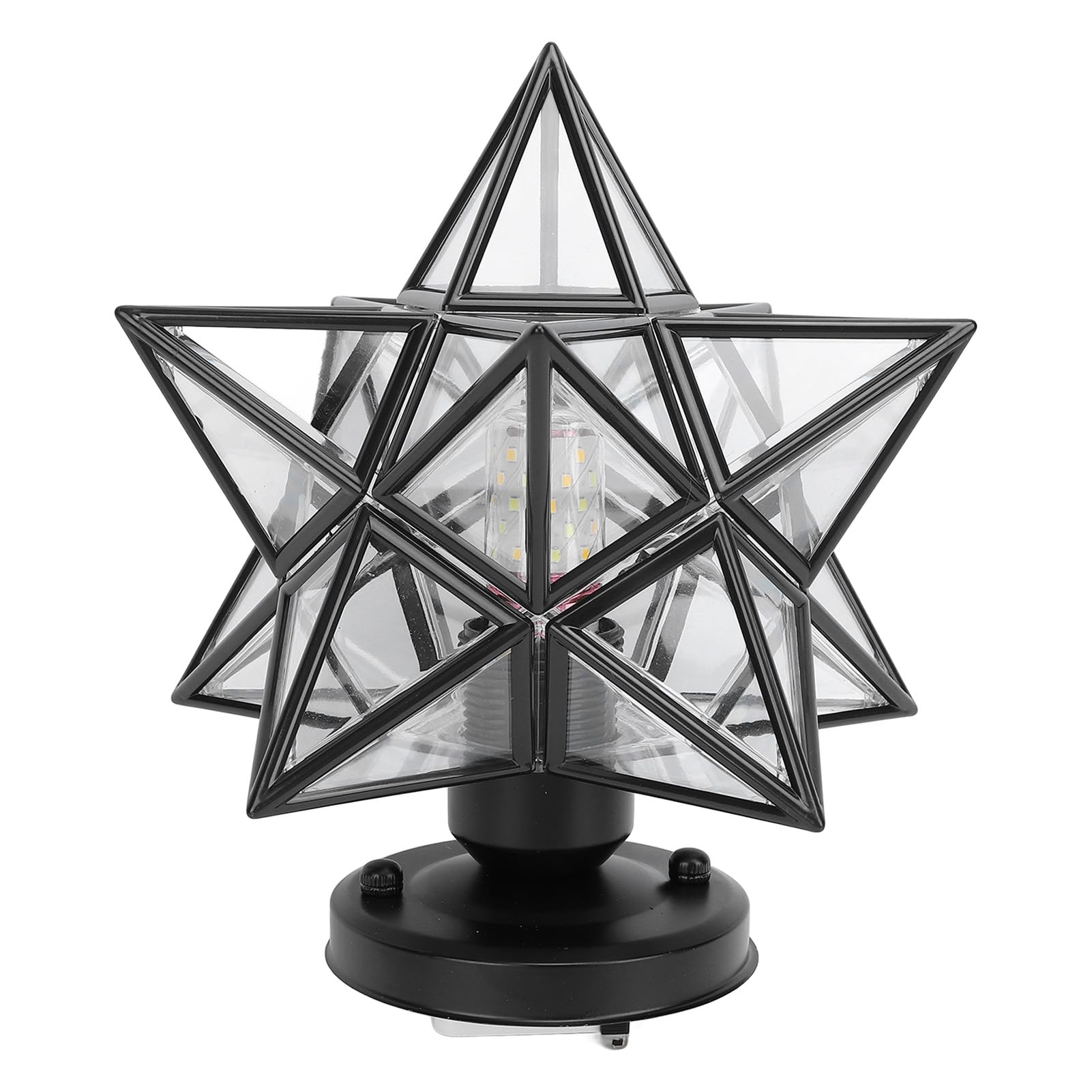 Moravian Star Pendant Light, Hardwired Flush Mount Ceiling Light, Moravian Star Light, 3 Color Temperature Moravian Star Ceiling Lamp for Bedroom Kitchen Hallway (Black) โ image 1