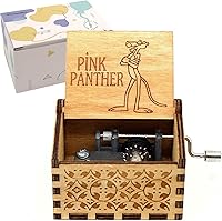 Vista 7 de Pursuestar - Caja de música de madera grabada, con manivela, para boda, San Valentín, Navidad, regalo de cumpleaños