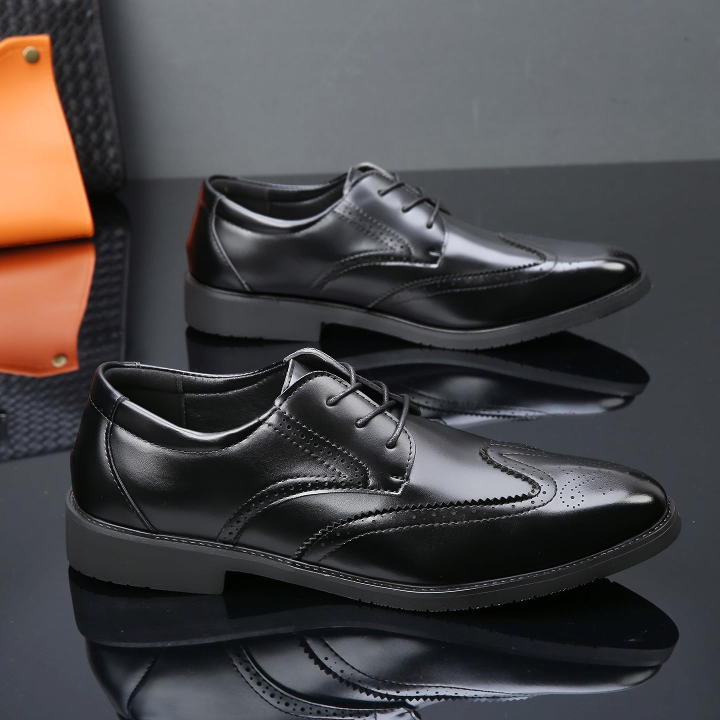 Men's Classic Wingtip Oxford Formal Business Brogue Dress Shoes