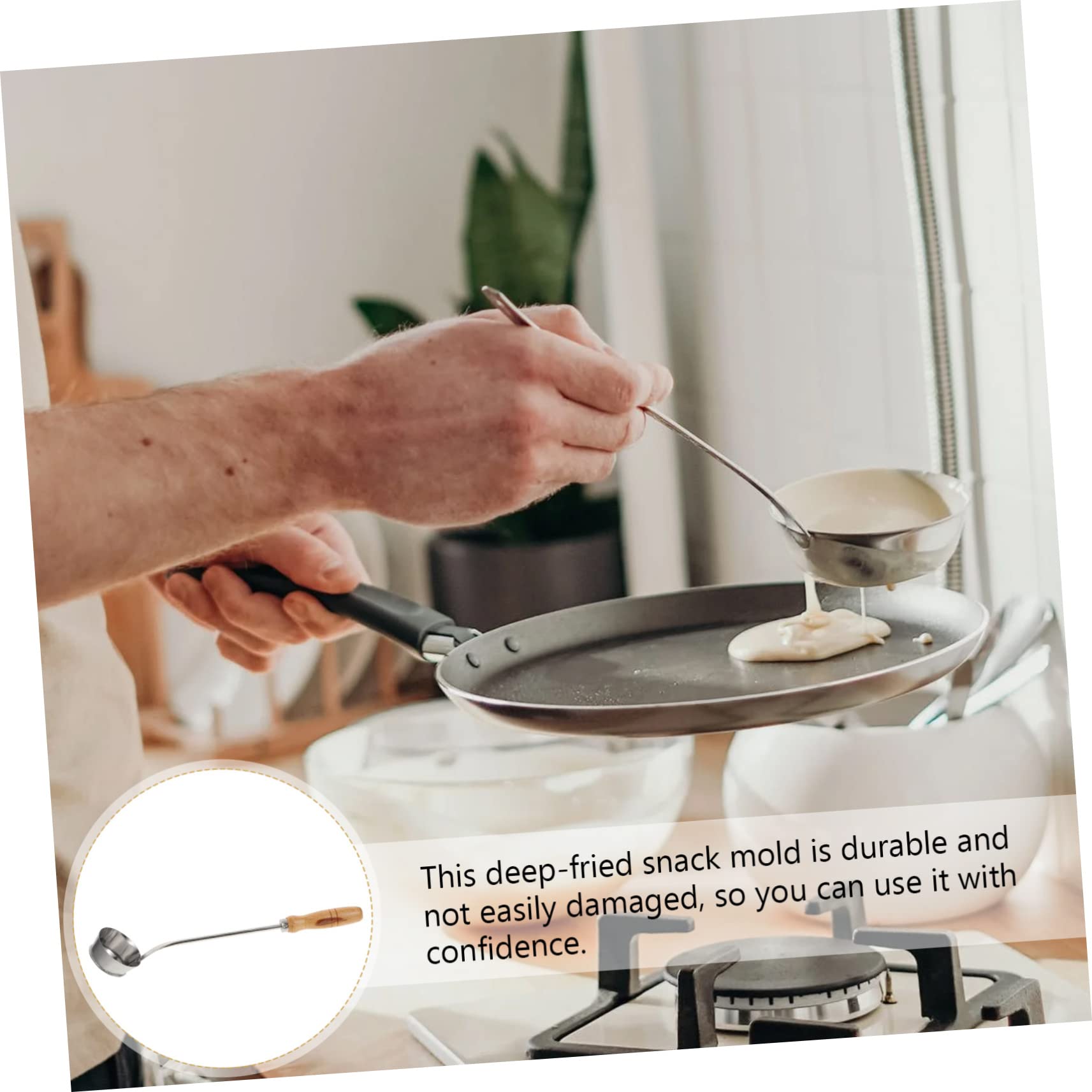 TOPBATHY 2pièces Moule à Friture Pour Snacks Ustensile De Cuisine Pratique Et à Haute Température Pour Restaurants Et Usage Domestique