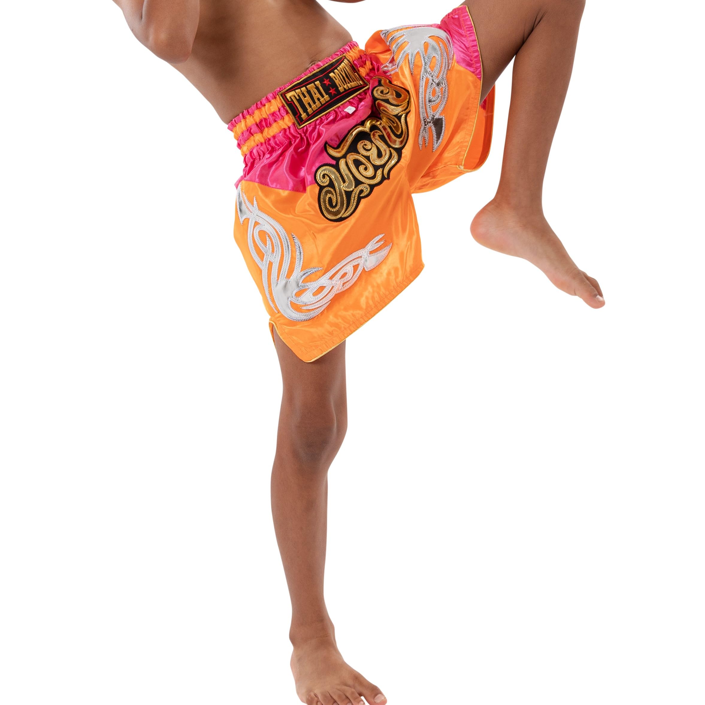 Shorts de Boxe Thaï pour Enfants (2 à 12 Ans) Filles et garçons, Shorts pour Muay Thaï, MMA, Arts Martiaux