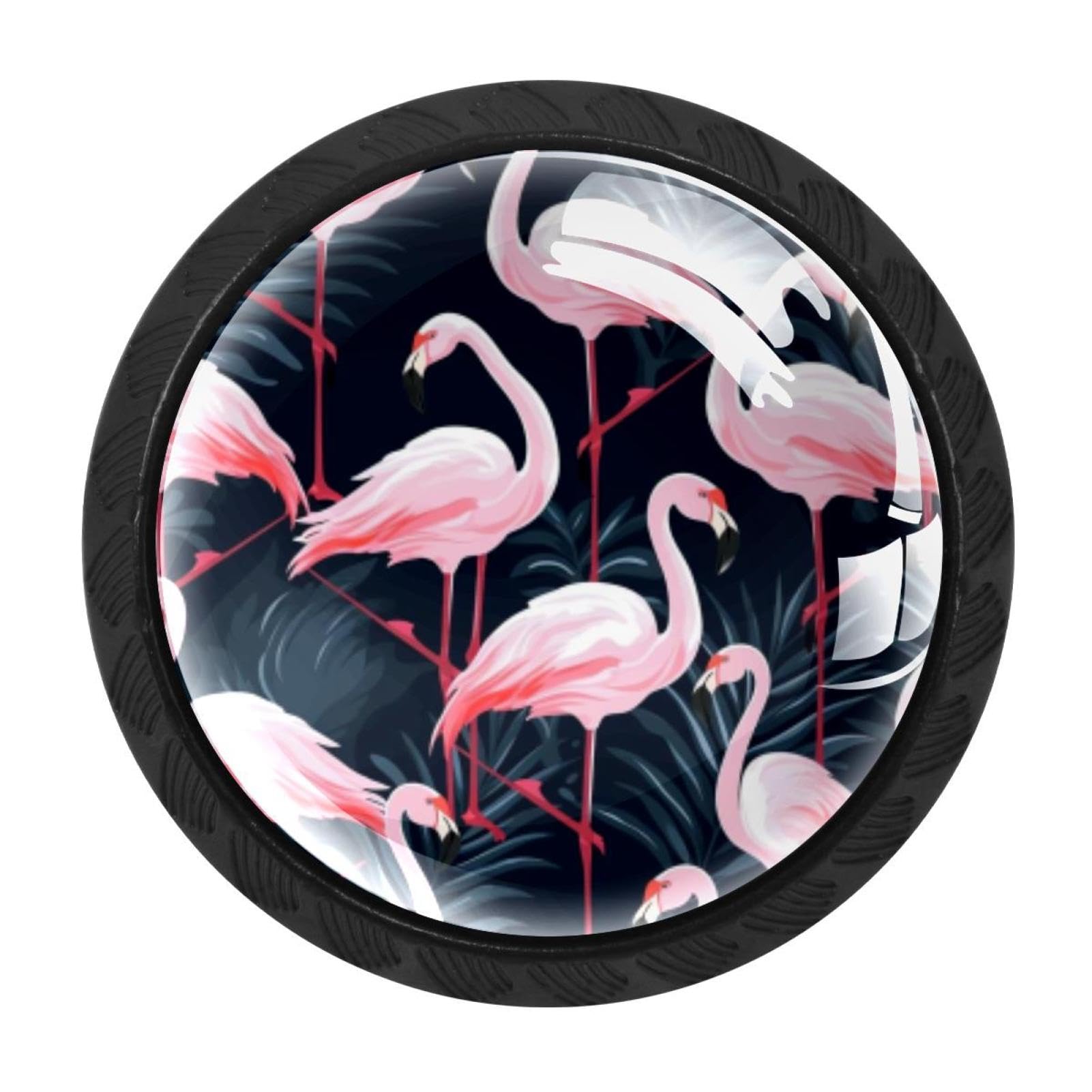 Chenzzzz Multicolored 05 Flamingo Rainforest Drawer Knobs Pull Handle Crystal Glass Circle Shape Cabinet Drawer Pulls Cupboard Knobs With Screws For Kitchen Cupboard Dresser Wardrobe Etc