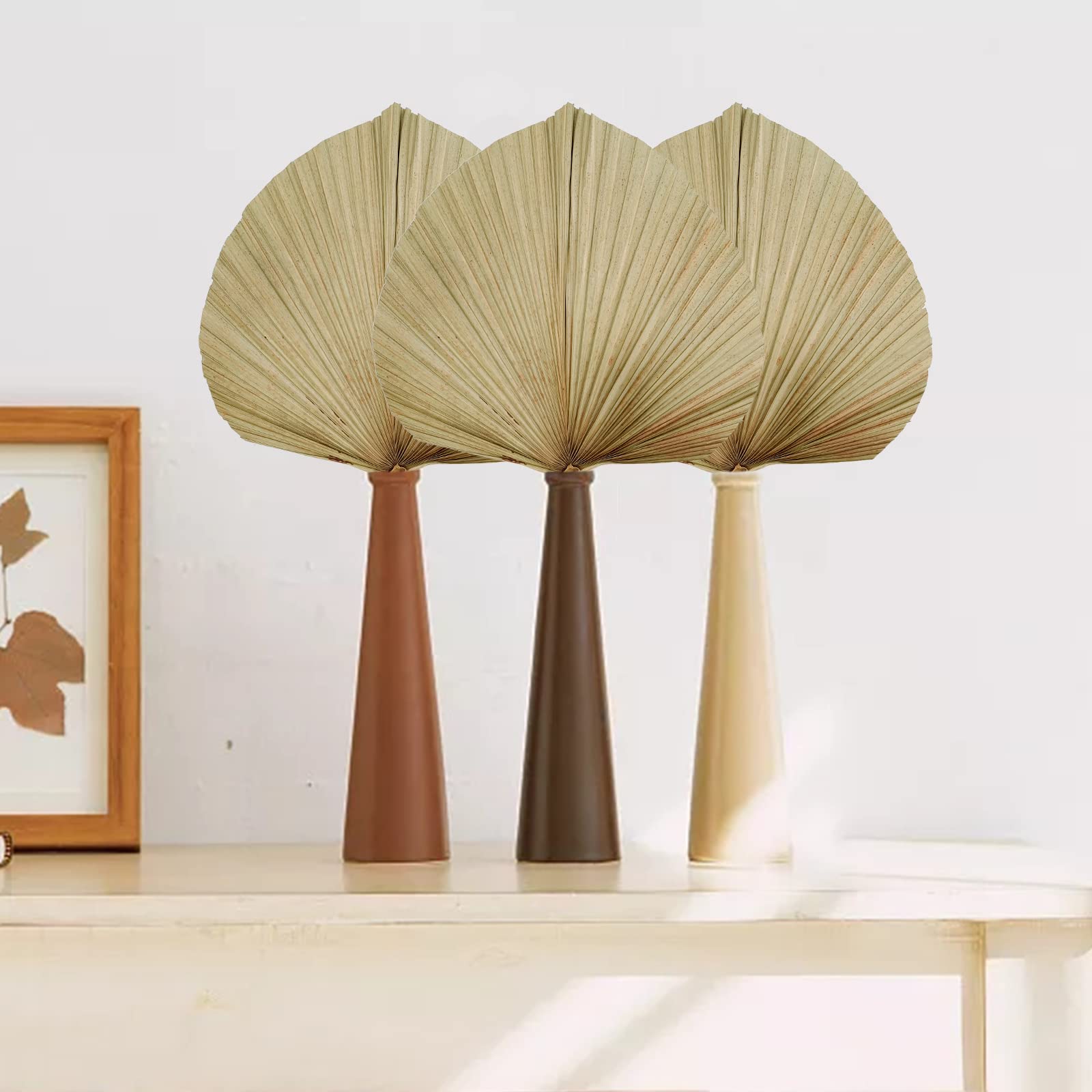 Decoración Boda Boho Hojas Palma Secas OWLEEN - 8 Piezas - Decoración Boho  Tropical - Bodas Y Eventos - 30cm Aprox Decoración Hogar, image size:1600x1600