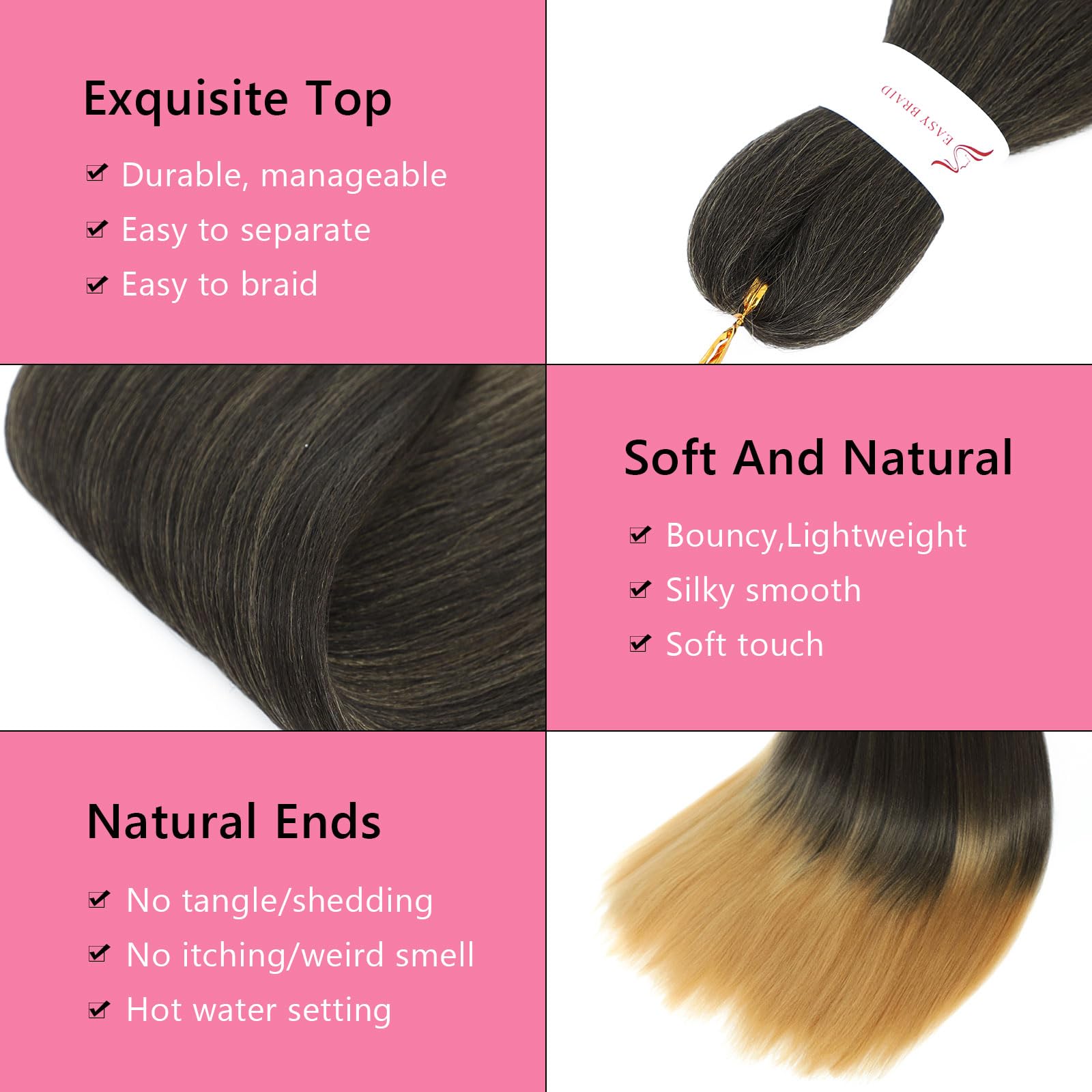 Easy Braid Pre stretched Braiding Hair Extensions - Image 3