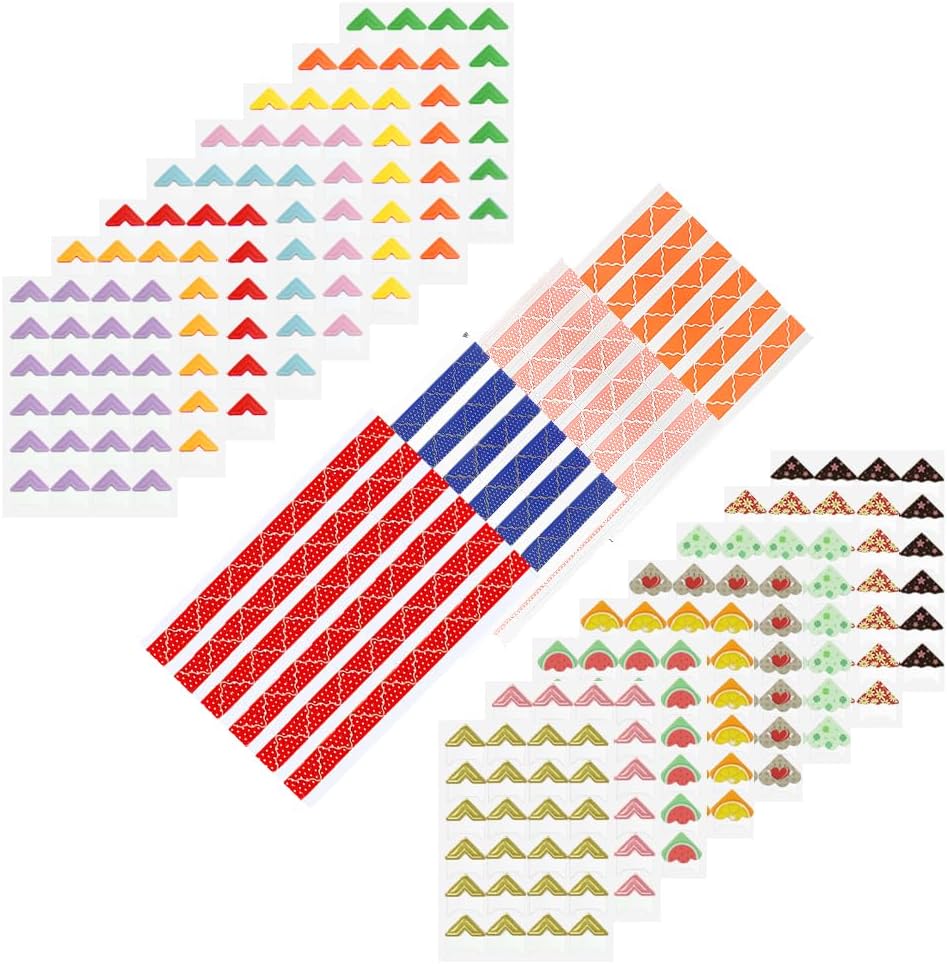 20 sheets Photo Corners Stickers, VEINARDYL 20 Colors 696