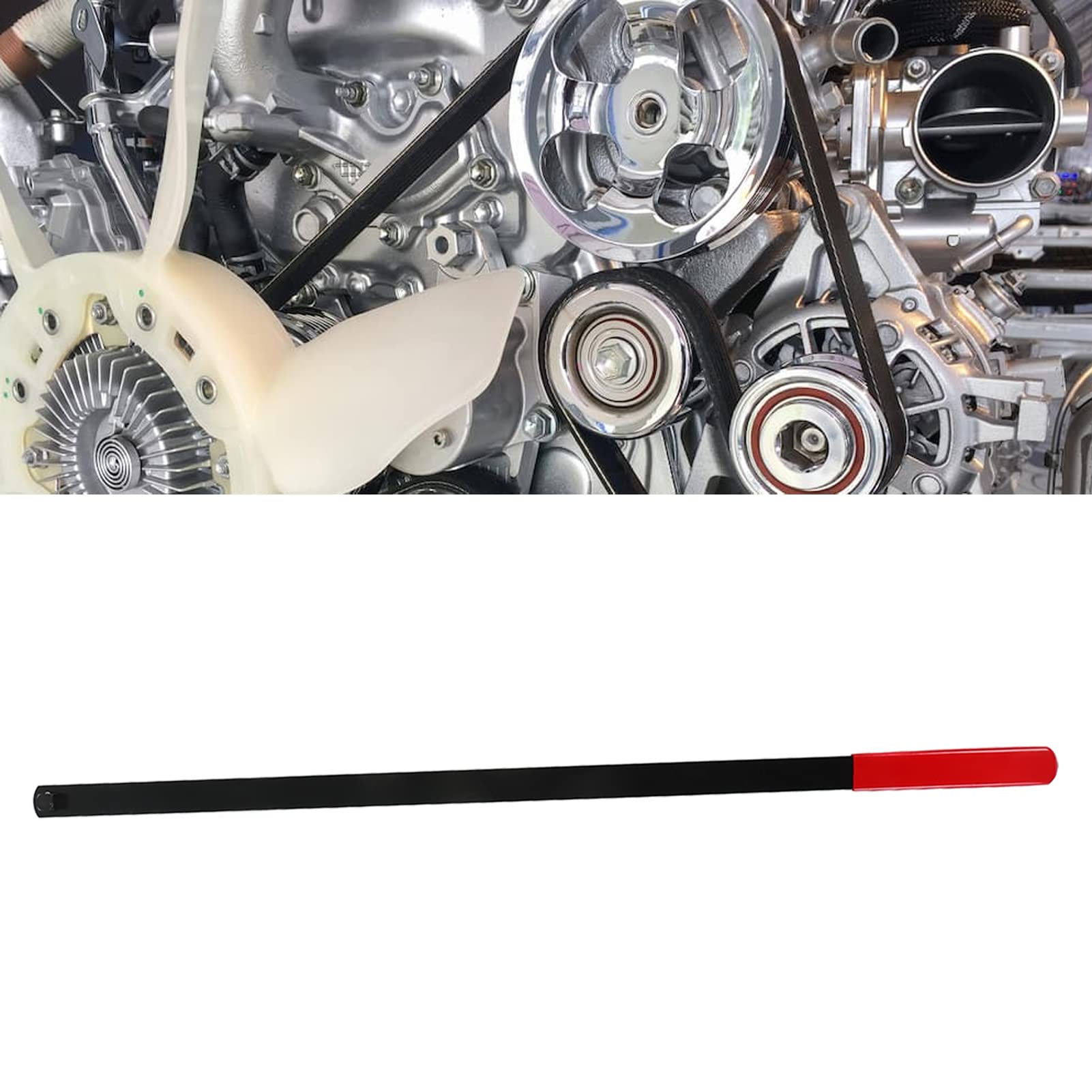 Chrees Kit de Herramientas de Correa Serpentina de 8 Piezas, Juego de Llaves Tensoras de Correa, Herramienta Tensora de Serpentina para Mantenimiento de Motores Automotrices,
